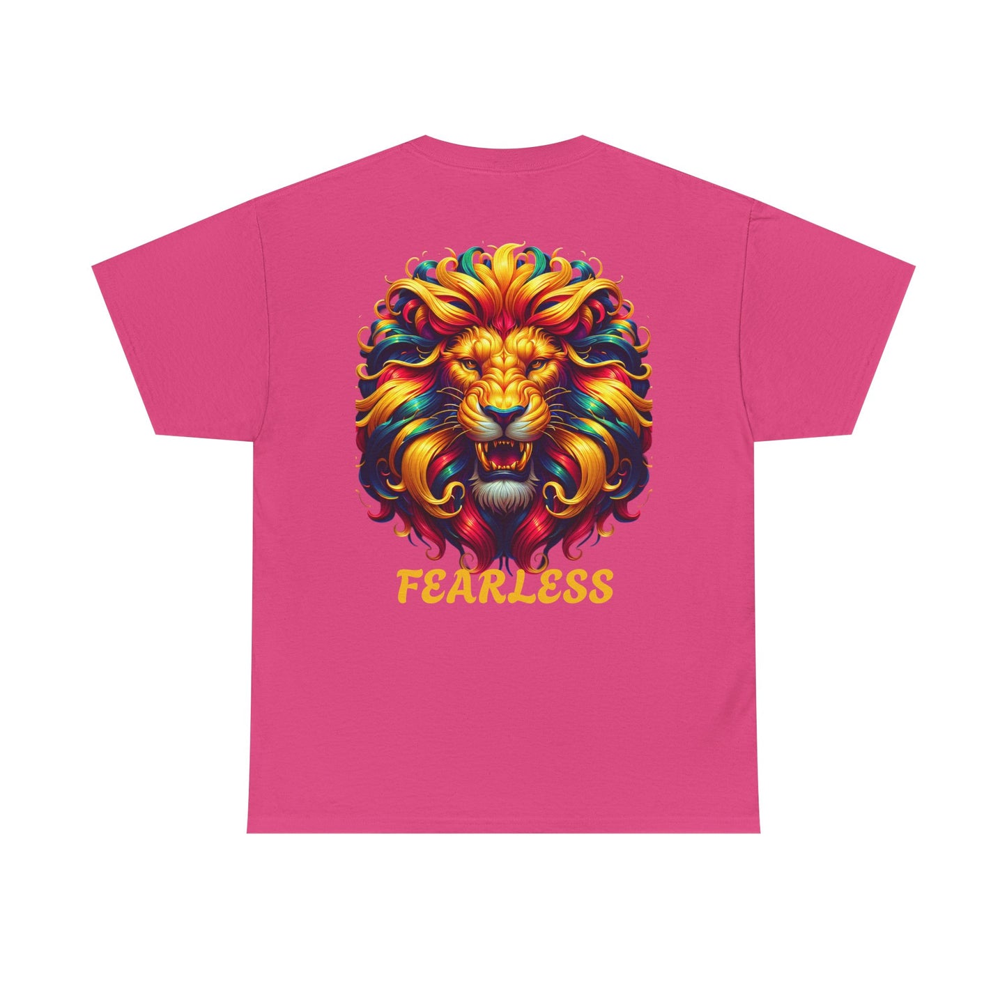 Fearless Unisex Heavy Cotton Tee - NEVA' SCARED Lion Design