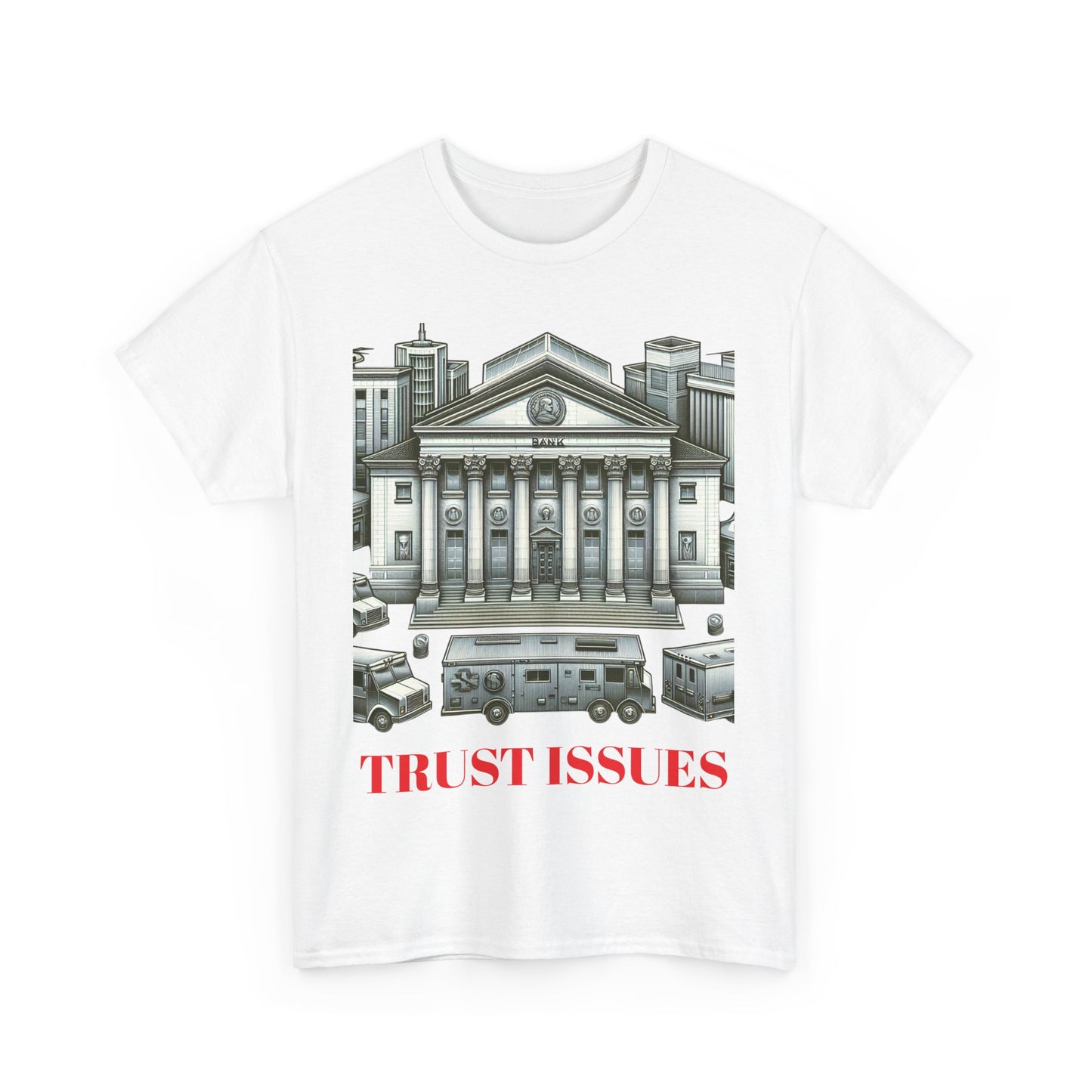 Trust Issues Unisex Heavy Cotton Tee - Street Art Vibe T-Shirt
