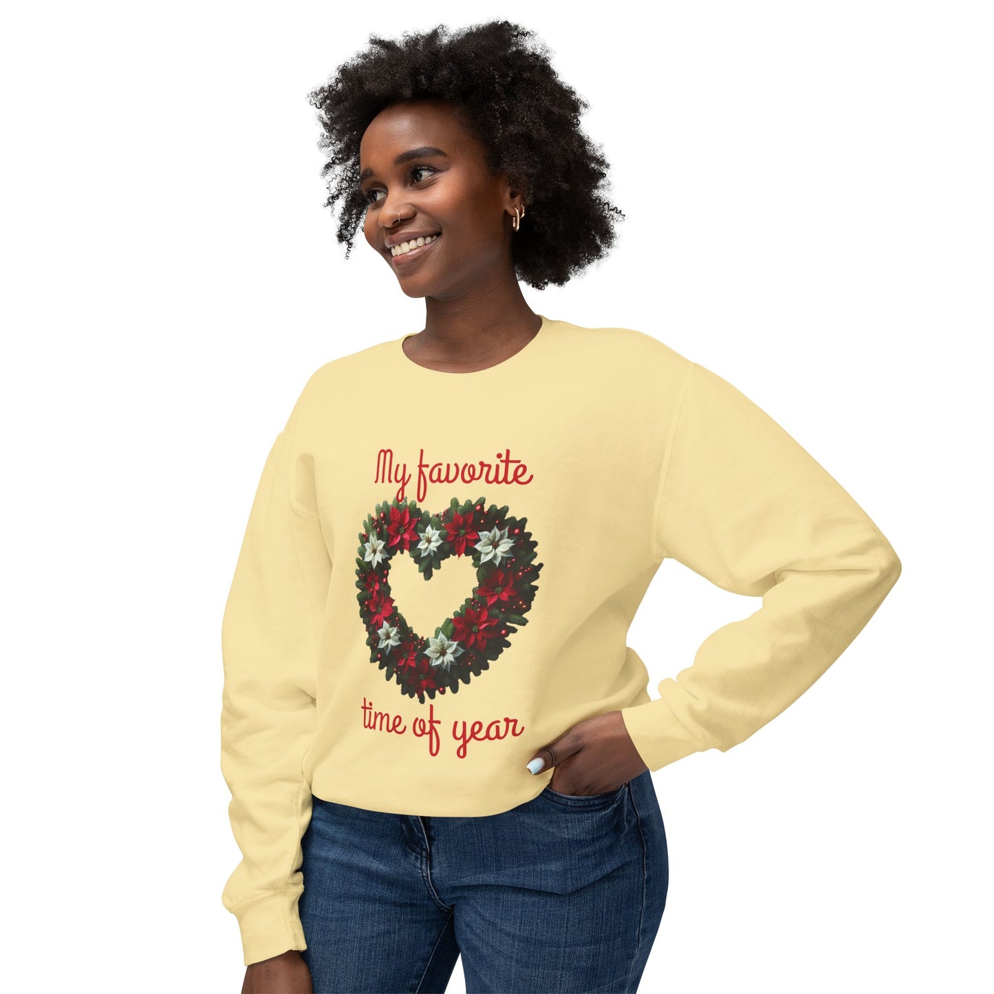 Cozy Holiday Sweatshirt, My Favorite Time of Year Crewneck, Unisex Sweatshirt, Christmas Gift, Festive Apparel, Winter Fashion