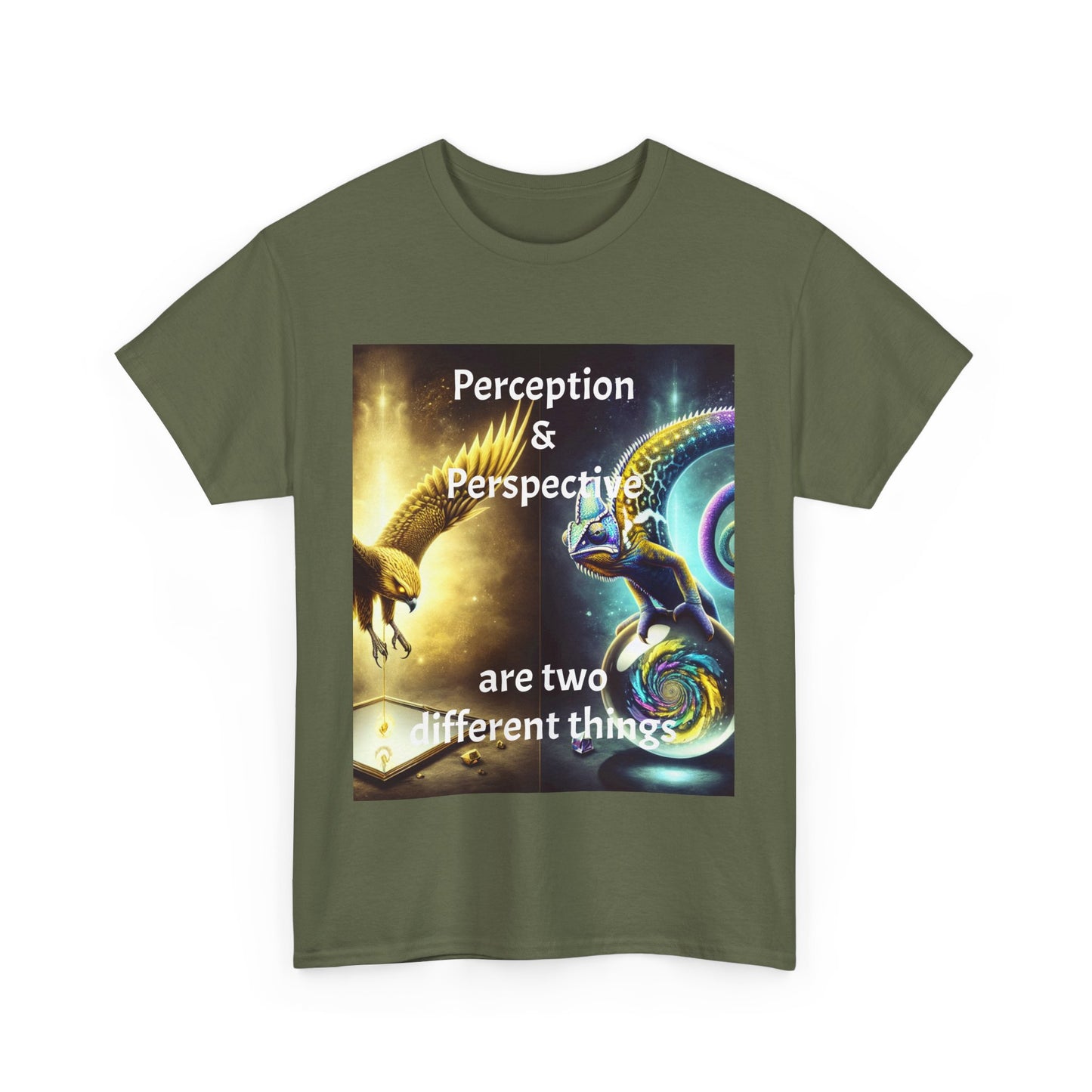 Unisex Heavy Cotton Tee - 'Perception & Perspective' Inspirational Shirt