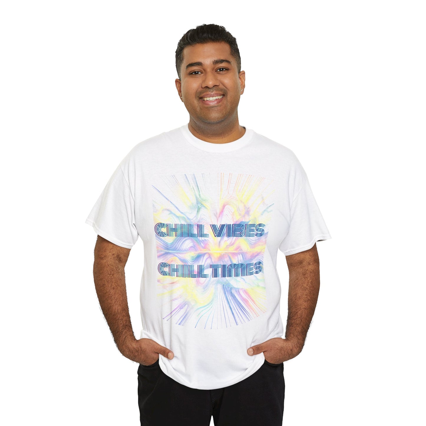 Chill Vibes Unisex Heavy Cotton Tee, Comfortable Casual T-Shirt, Streetwear Style, Perfect Gift for Friends, Summer Vibes Tee