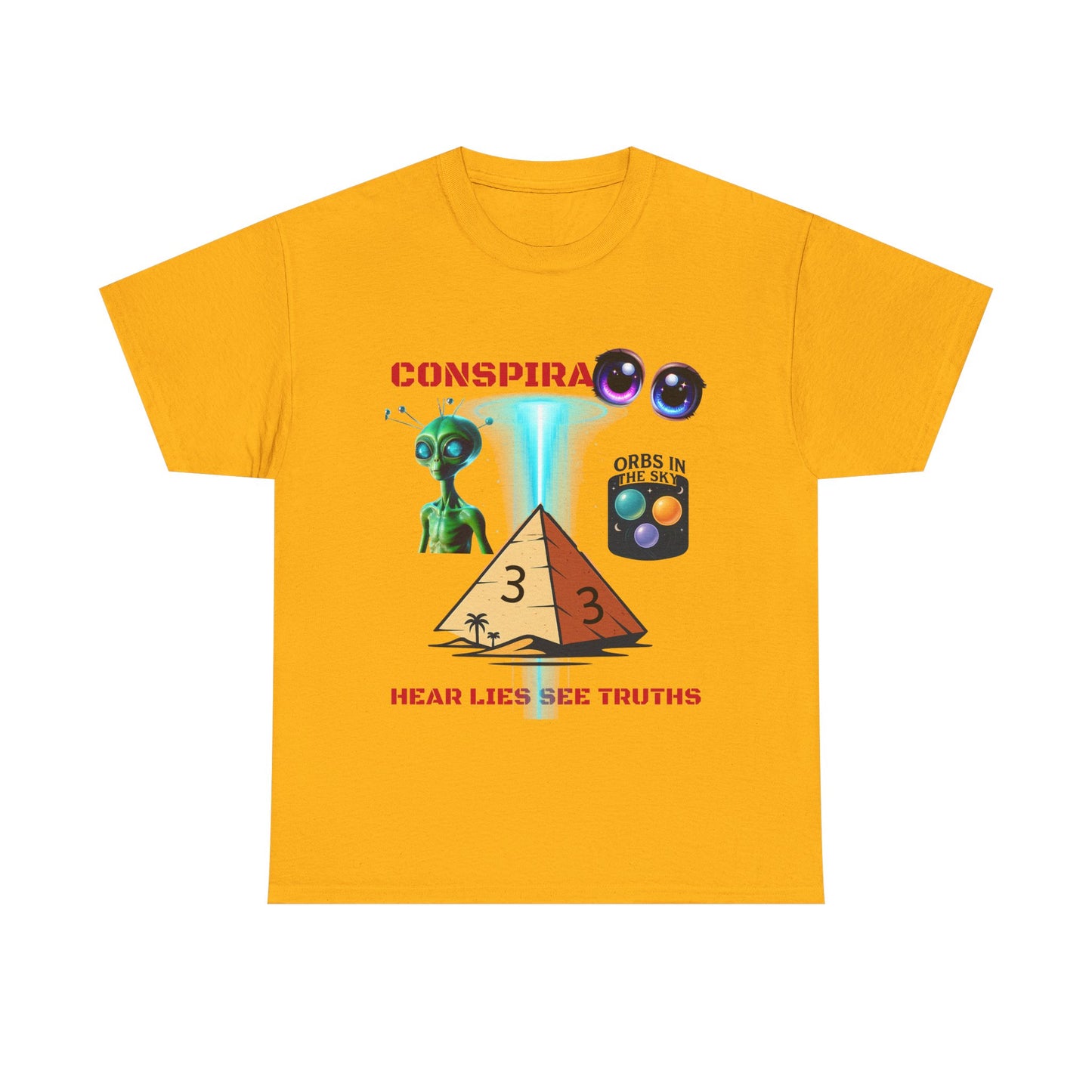 Unisex Heavy Cotton Tee - Conspiracy Theories Graphic Shirt, Casual Gift, Everyday Wear, Cool Tees for Men and Women, Unique Gift Idea