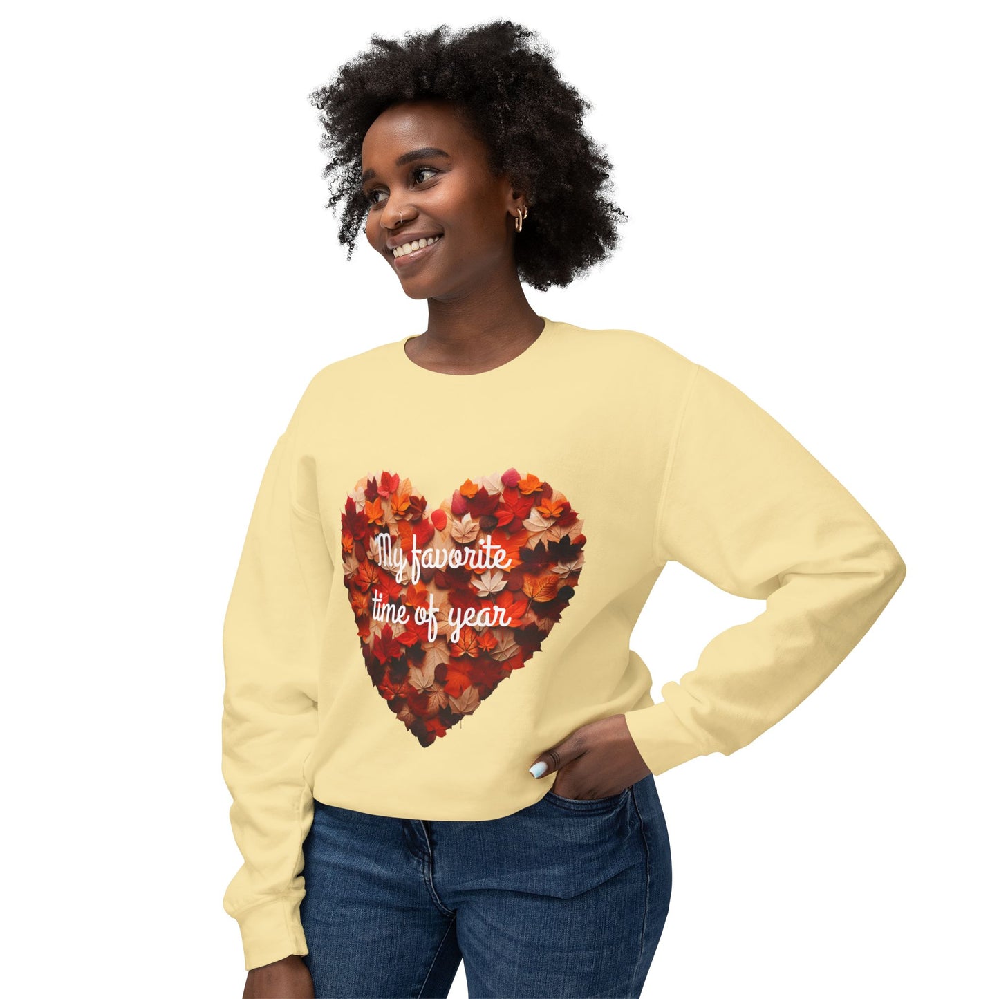 Seasonal Heart Sweatshirt, Fall Apparel, Cozy Crewneck, Autumn Fashion, Gift for Her, Thanksgiving Holiday Sweater