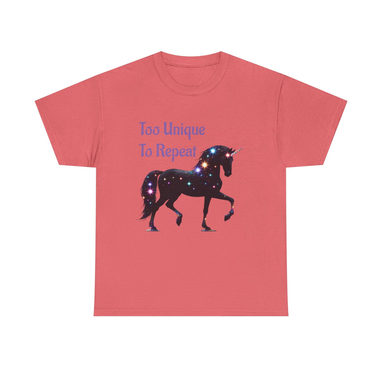 Galaxy Unicorn Tee - "Too Unique To Repeat" - Unisex Heavy Cotton Shirt