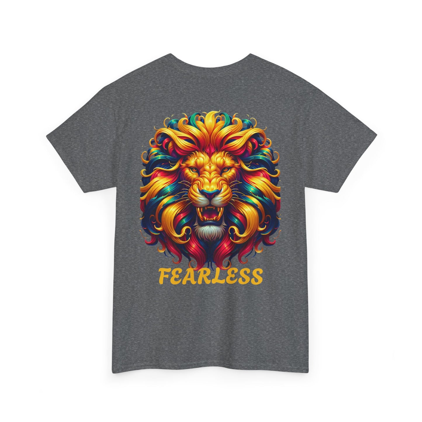 Fearless Unisex Heavy Cotton Tee - NEVA' SCARED Lion Design
