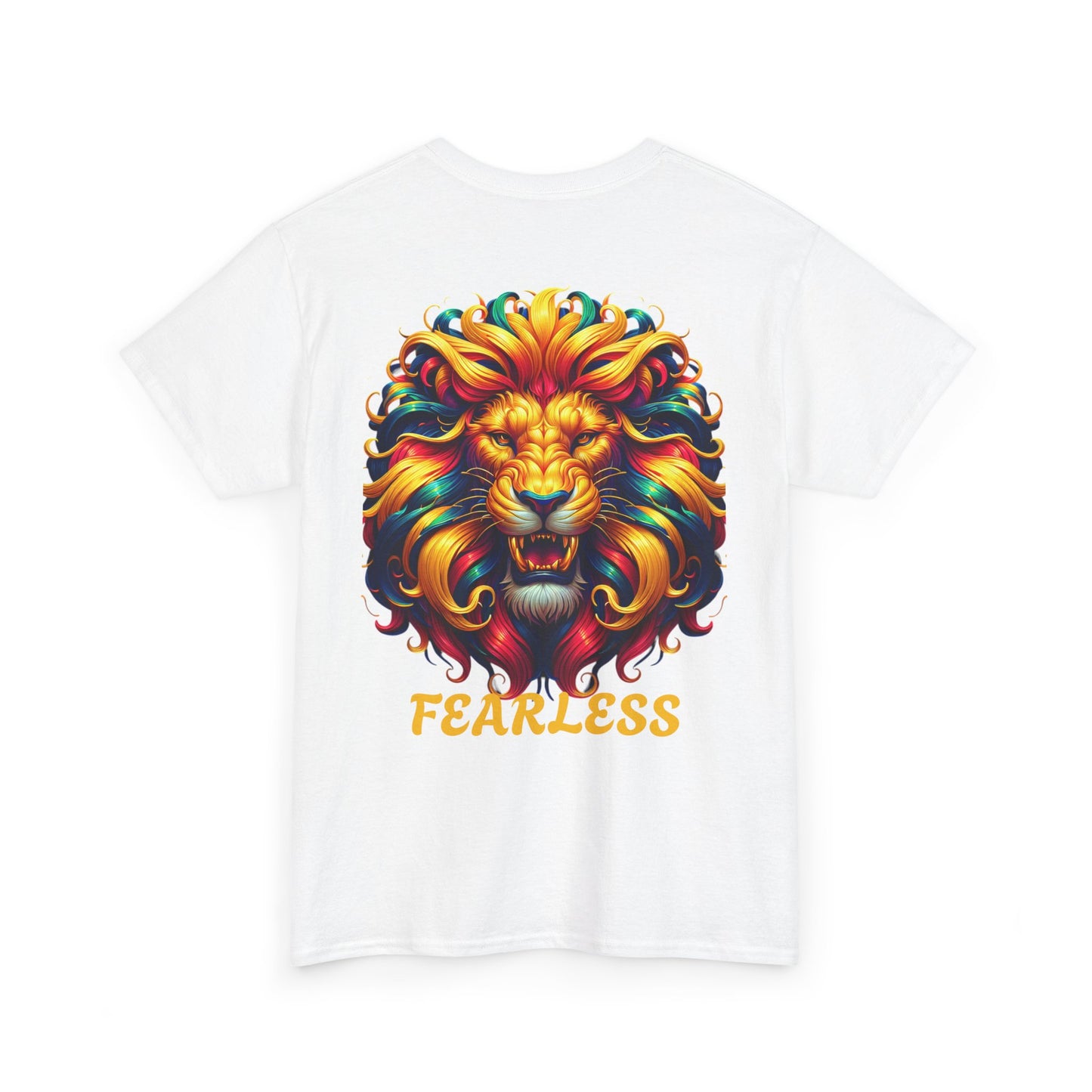 Fearless Unisex Heavy Cotton Tee - NEVA' SCARED Lion Design