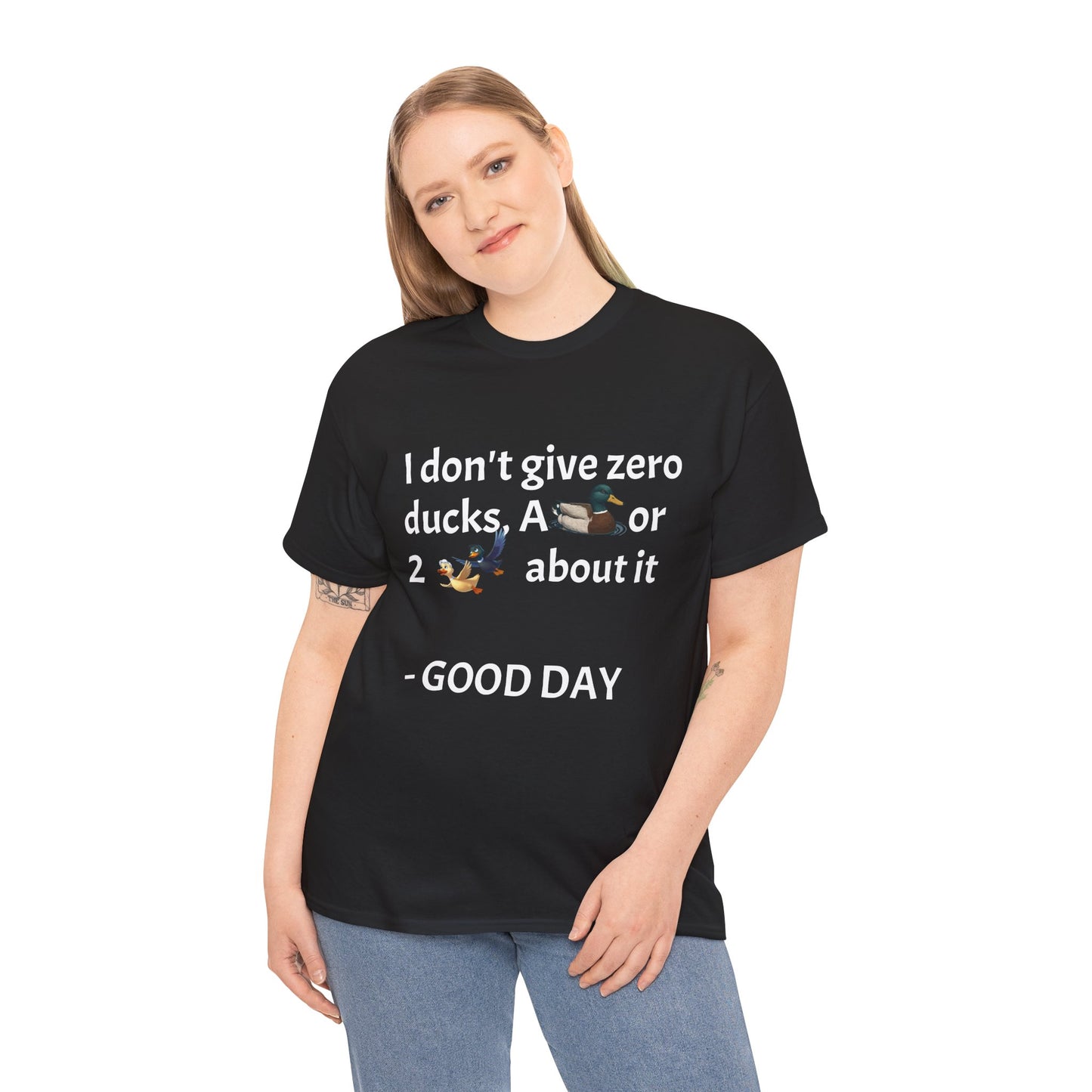 Playful Graphic Tee zero ducks given - Quirky Humor Shirt for Good Vibes, Fun Gift for Friends, Casual Outfit, Birthday Present, Everyday Wear