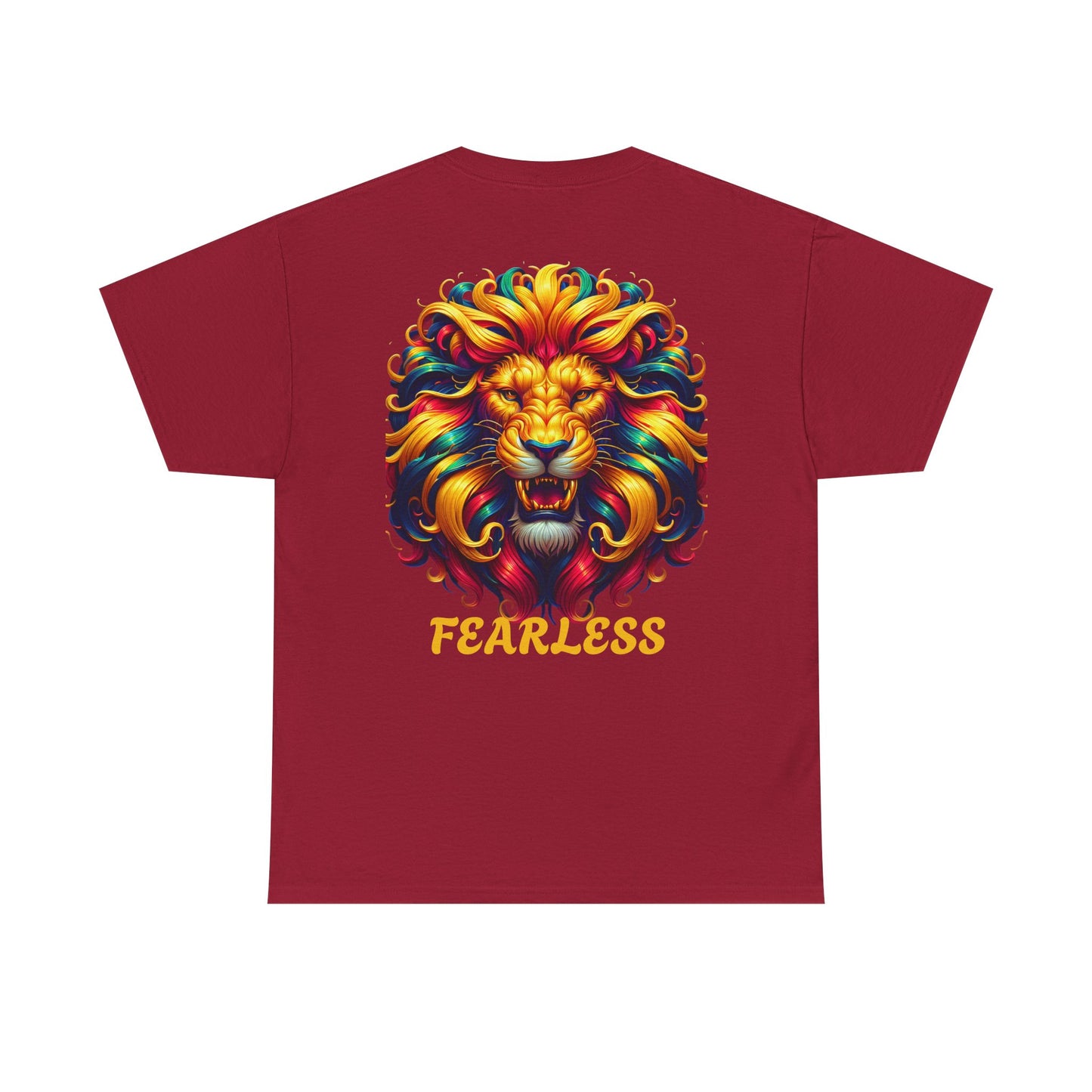 Fearless Unisex Heavy Cotton Tee - NEVA' SCARED Lion Design