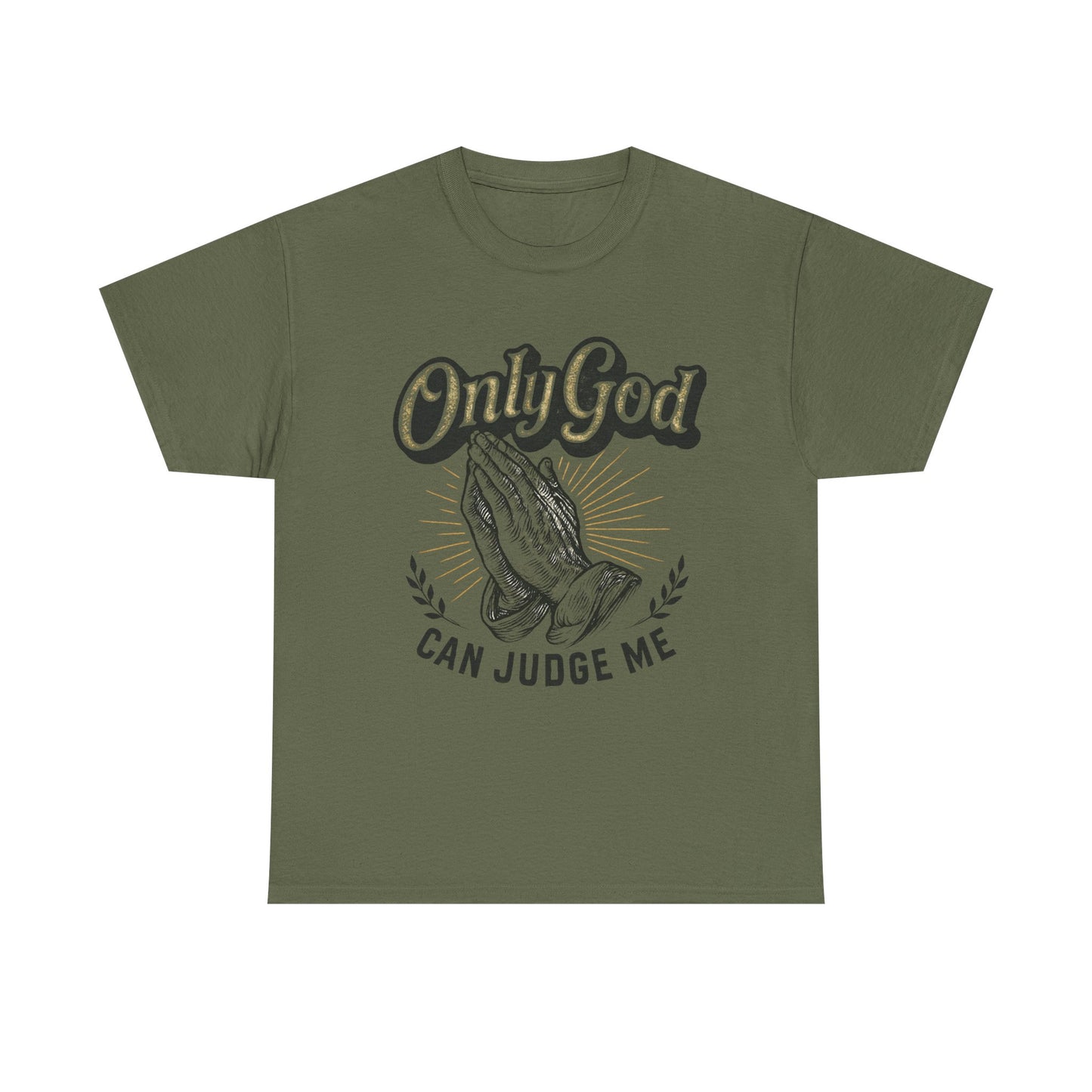 Only God can Judge me Unisex Heavy Cotton Tee, Christian Shirt, Faith-Based Apparel, Gift for Believers, Casual T-Shirt, Spiritual Wear