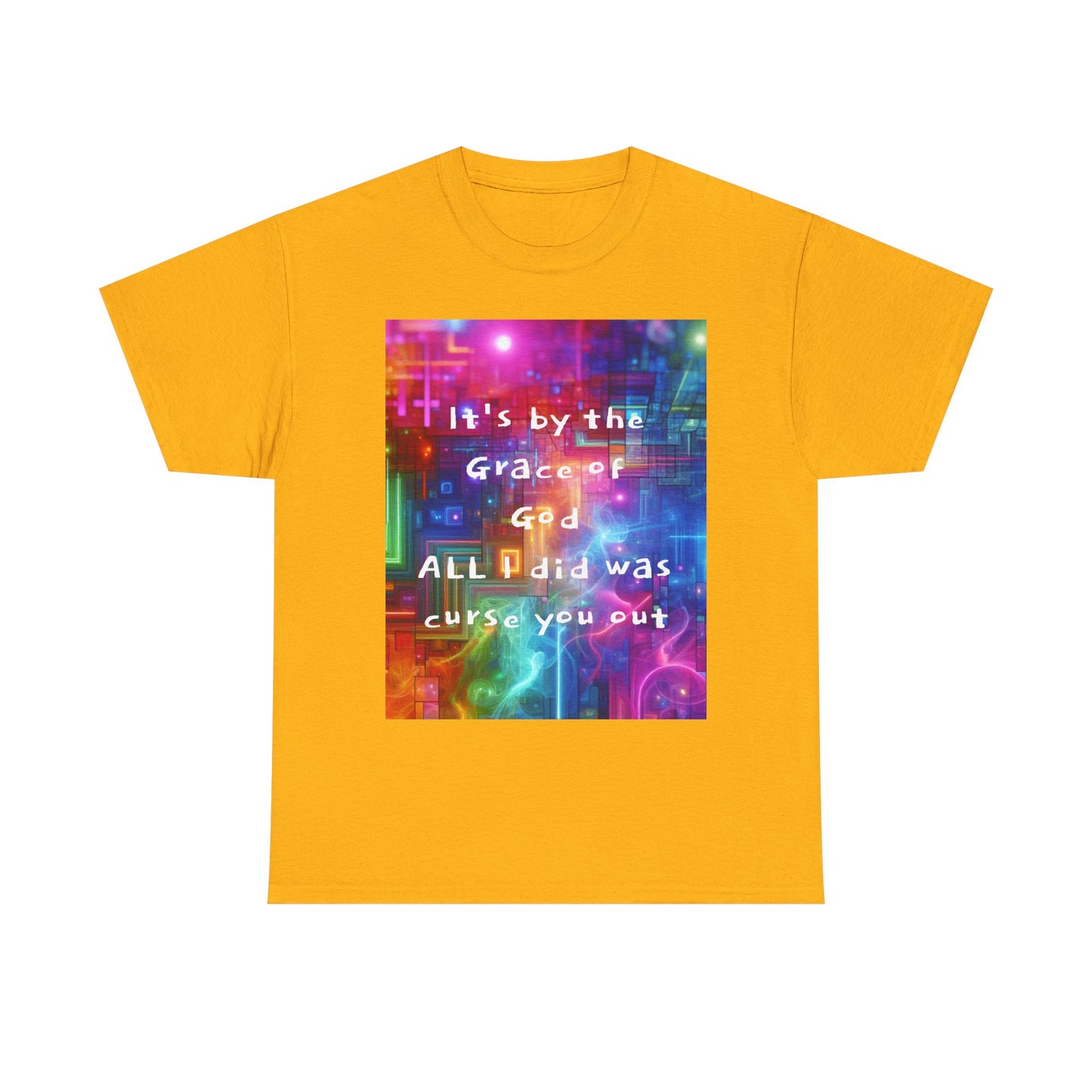 Colorful Grace Tee - Inspirational Unisex Heavy Cotton T-Shirt, Motivational Gift, Everyday Wear, Faith-Based Apparel, Unique Design