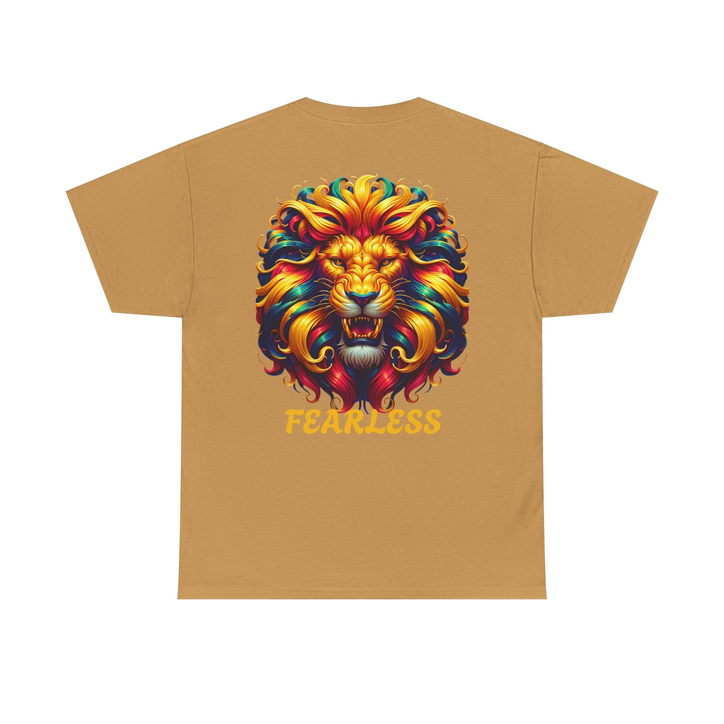 Fearless Unisex Heavy Cotton Tee - NEVA' SCARED Lion Design