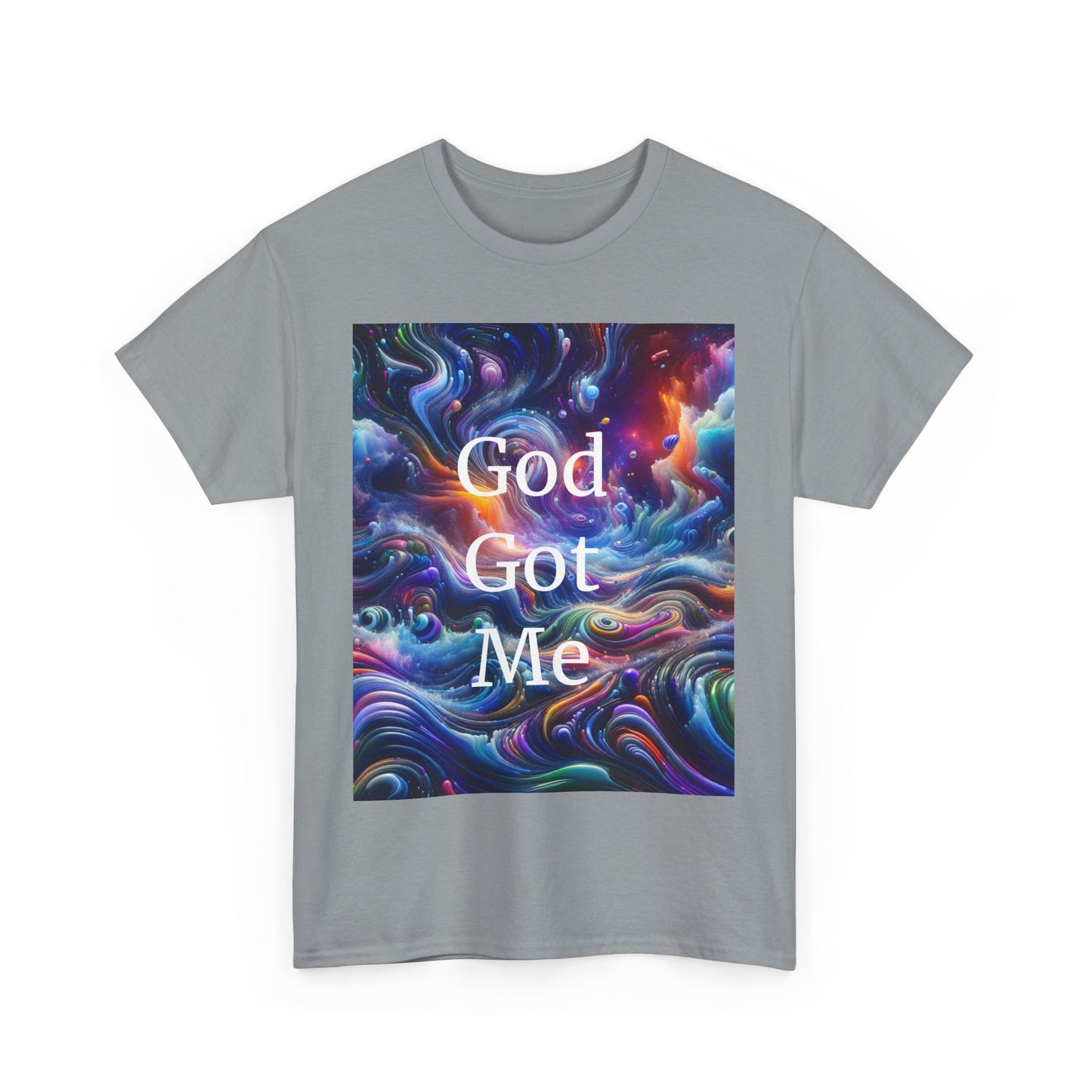 Inspirational Unisex Heavy Cotton Tee - 'God Got Me' Design