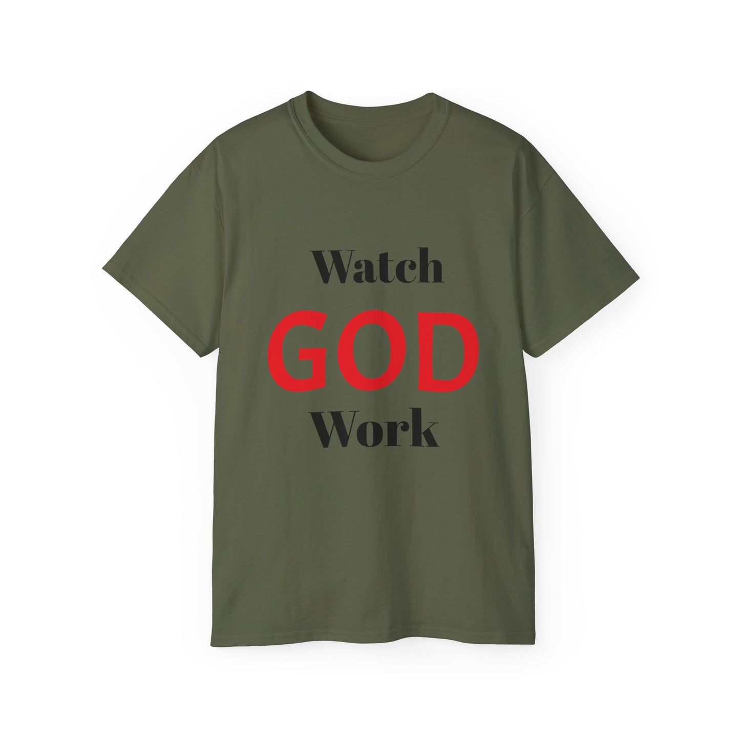 Inspirational Unisex Ultra Cotton Tee - "Watch GOD Work"