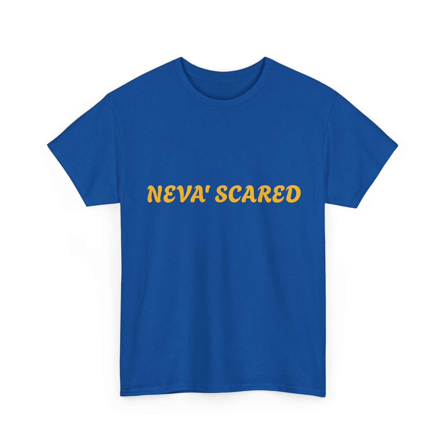 Fearless Unisex Heavy Cotton Tee - NEVA' SCARED Lion Design