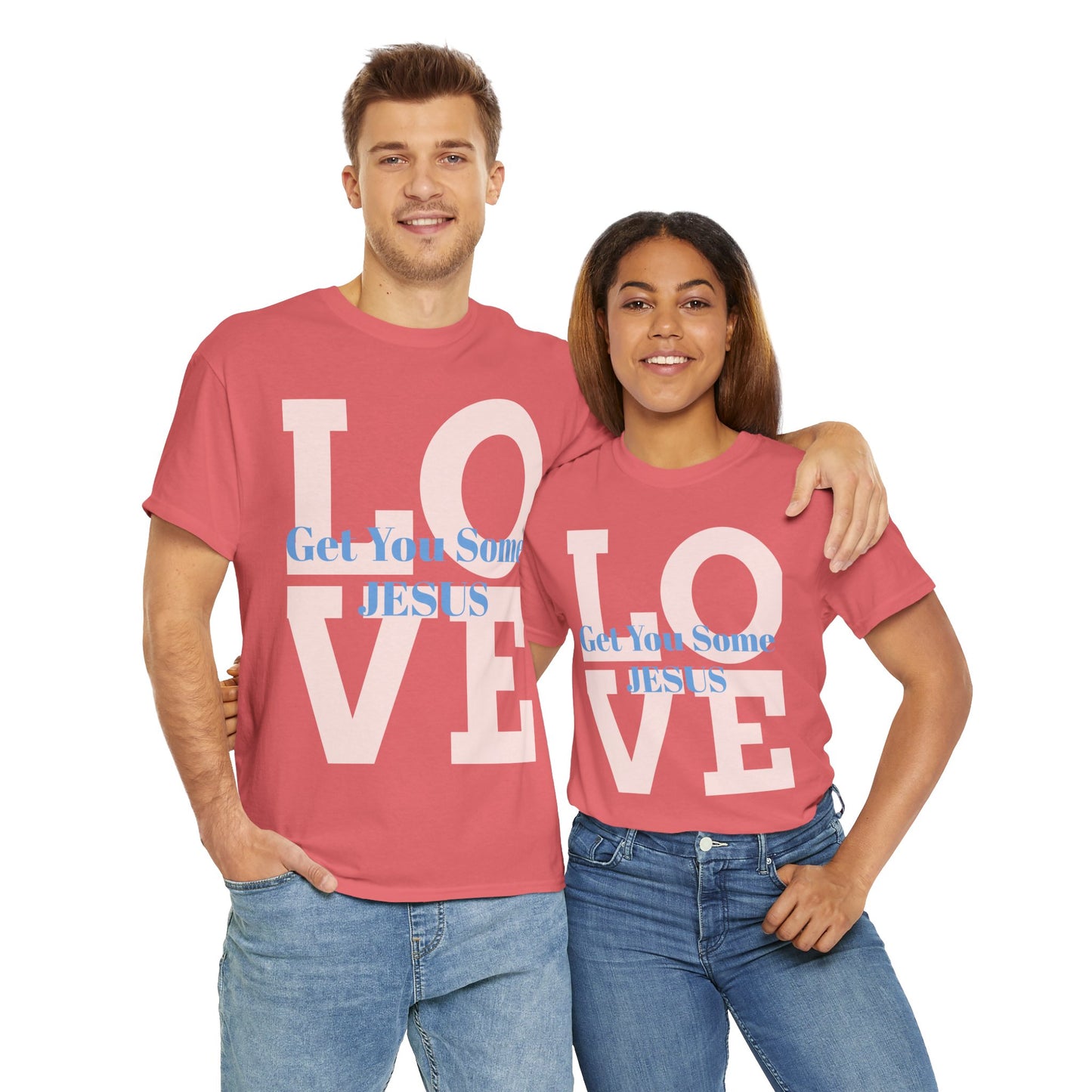 Get You Some Jesus Unisex Heavy Cotton Tee - Love Message Tee for Faith and Inspiration