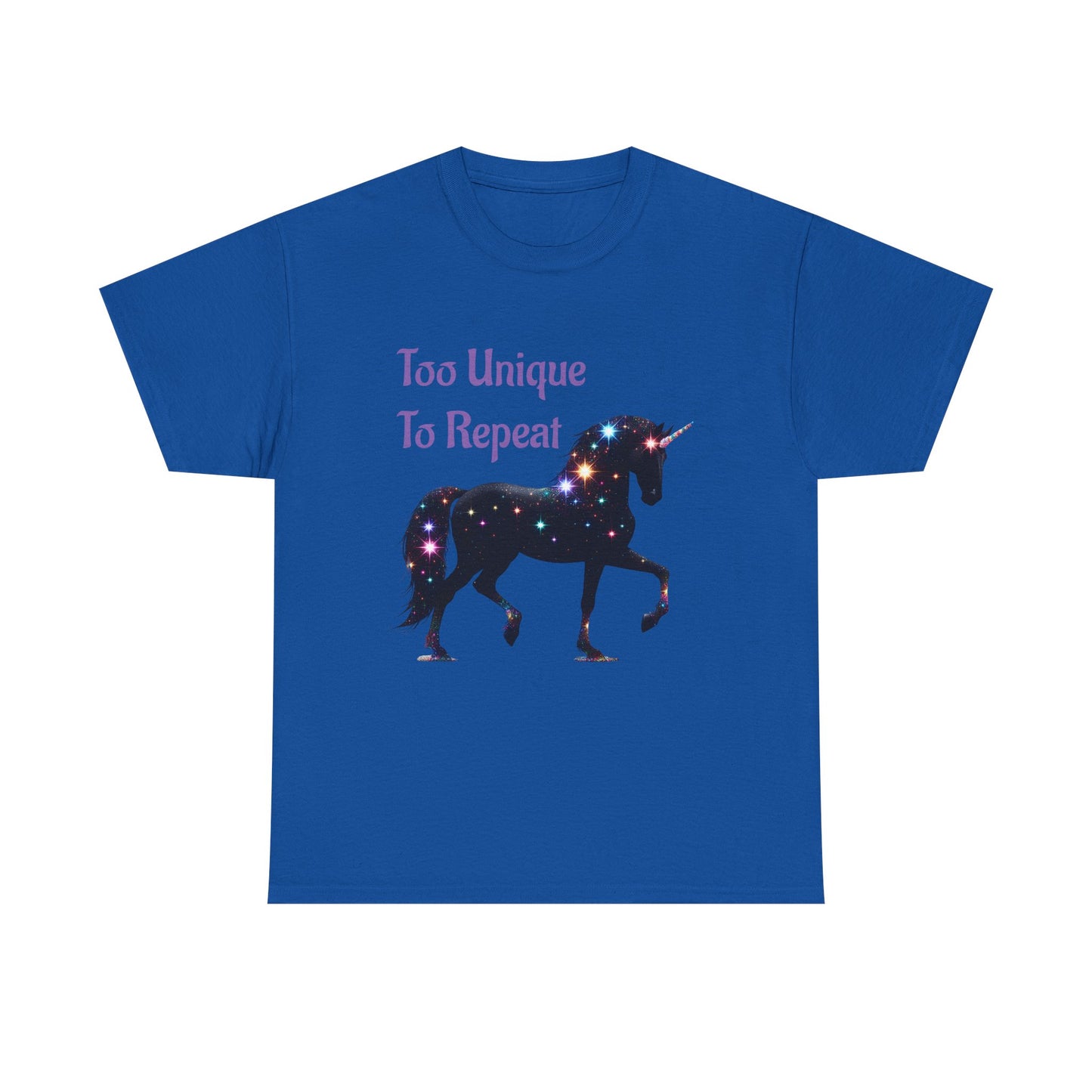 Galaxy Unicorn Tee - "Too Unique To Repeat" - Unisex Heavy Cotton Shirt
