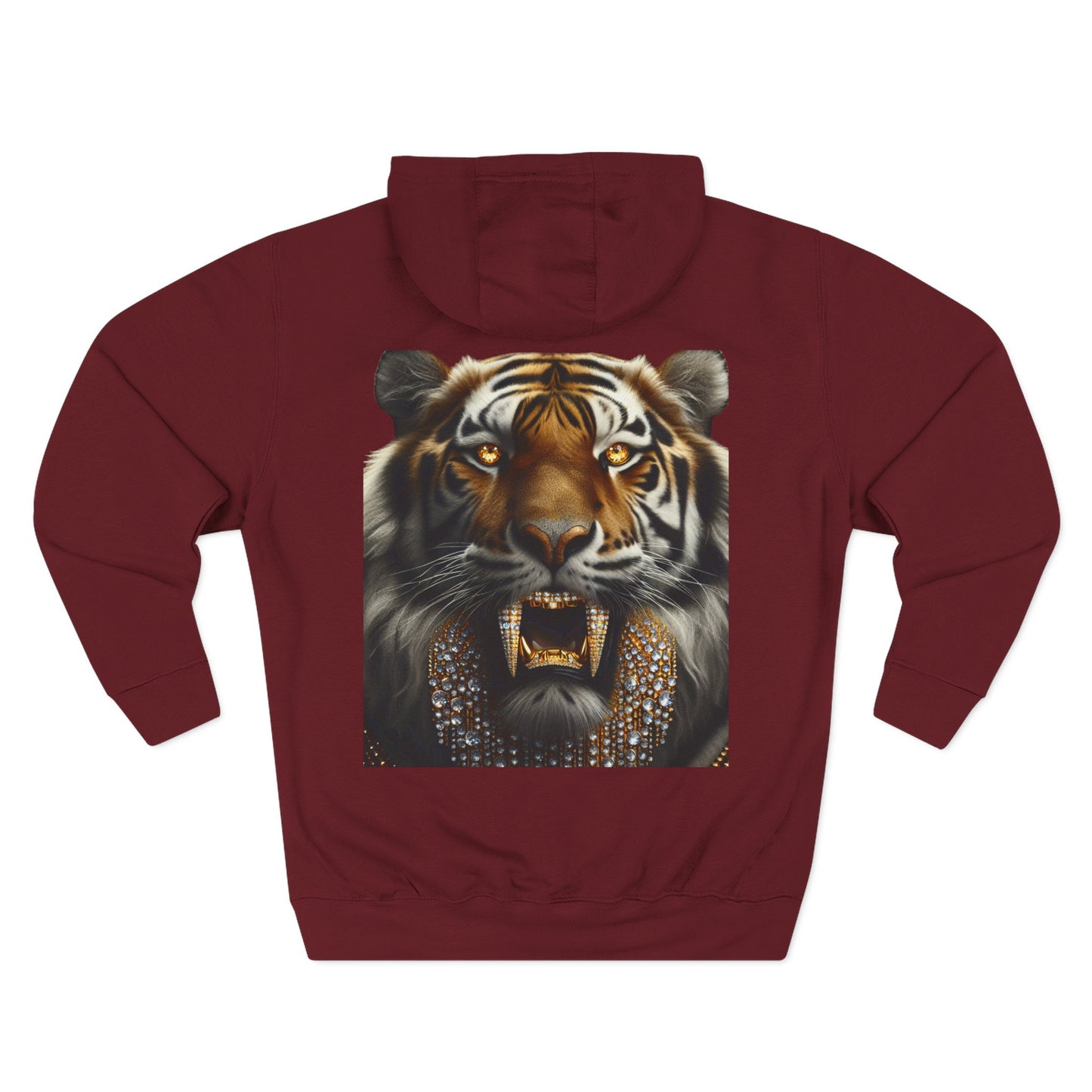 Big Cat Energy Hoodie - Three-Panel Fleece with Tiger Design, Animal Lover Gift, Cozy Sweatshirt, Unisex Fashion
