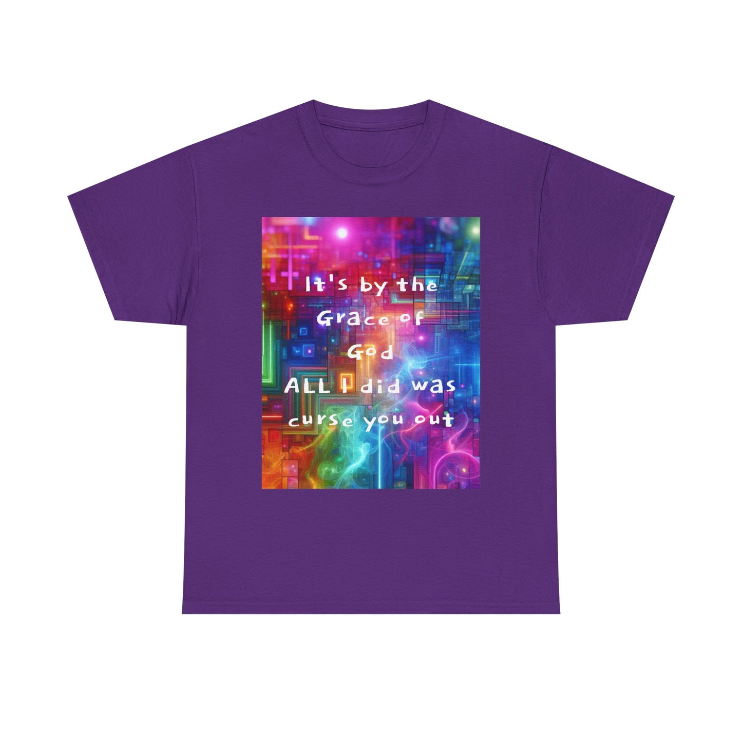 Colorful Grace Tee - Inspirational Unisex Heavy Cotton T-Shirt, Motivational Gift, Everyday Wear, Faith-Based Apparel, Unique Design