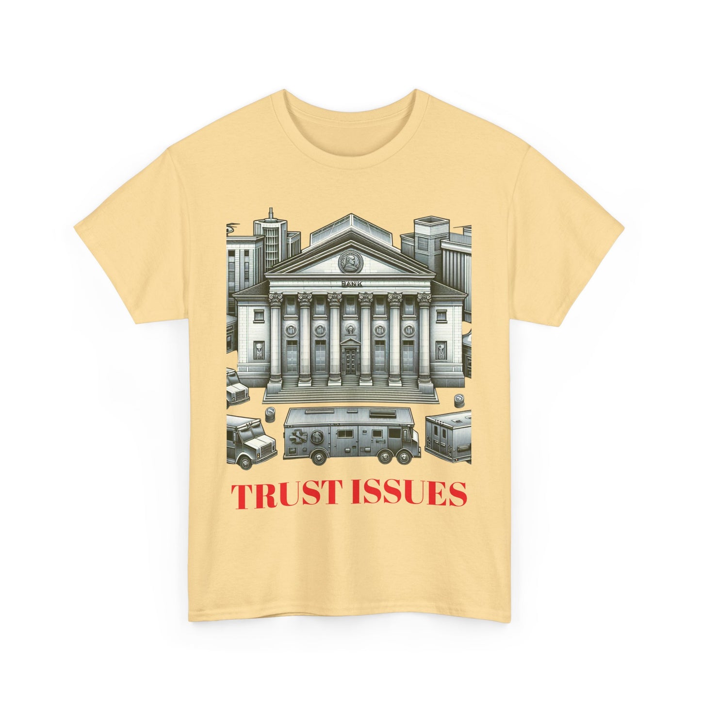 Trust Issues Unisex Heavy Cotton Tee - Street Art Vibe T-Shirt