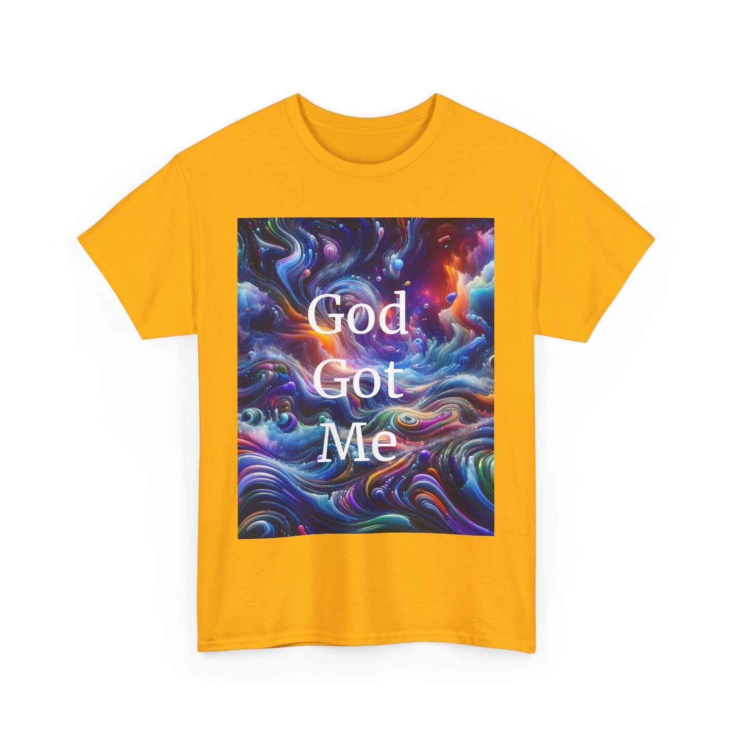 Inspirational Unisex Heavy Cotton Tee - 'God Got Me' Design