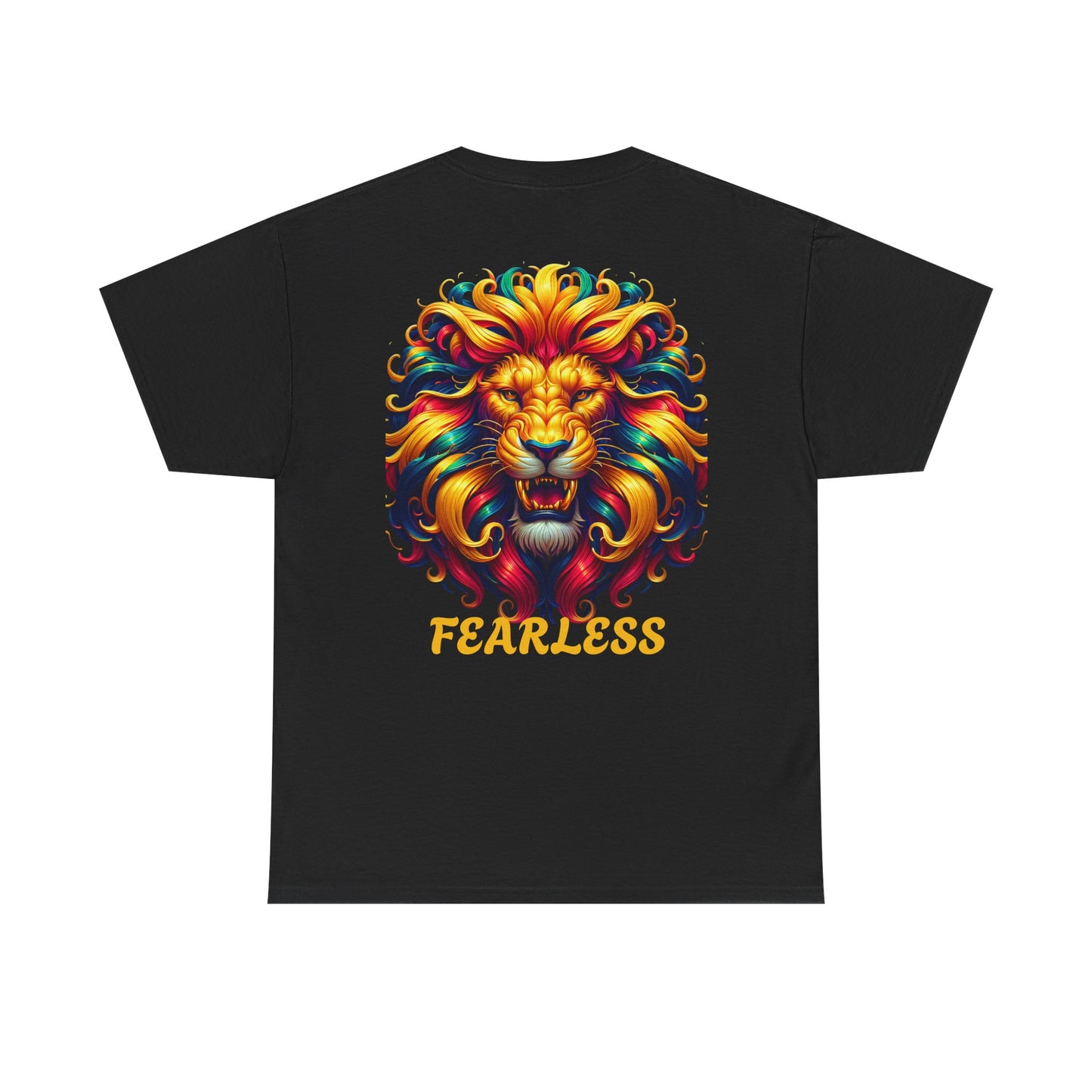 Fearless Unisex Heavy Cotton Tee - NEVA' SCARED Lion Design