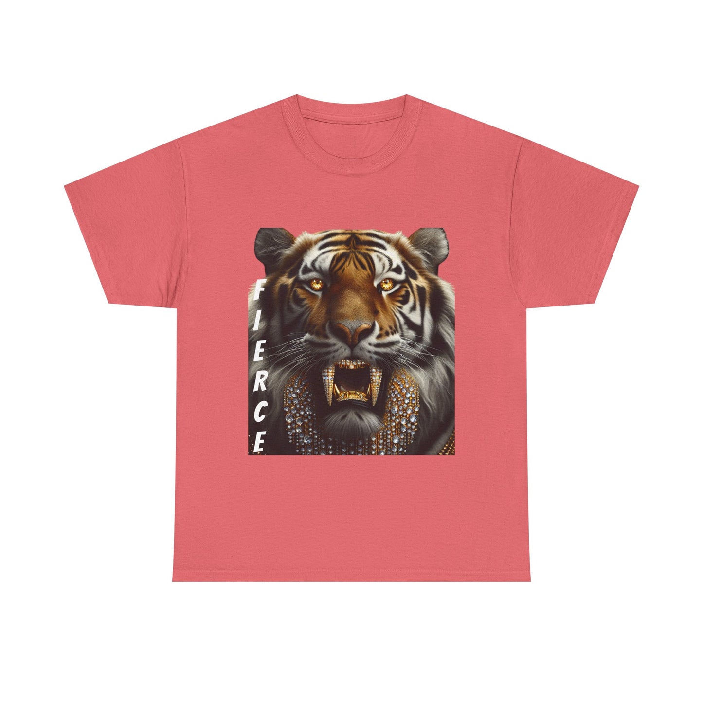 Fierce Tiger Graphic Tee - Unisex Heavy Cotton T-Shirt