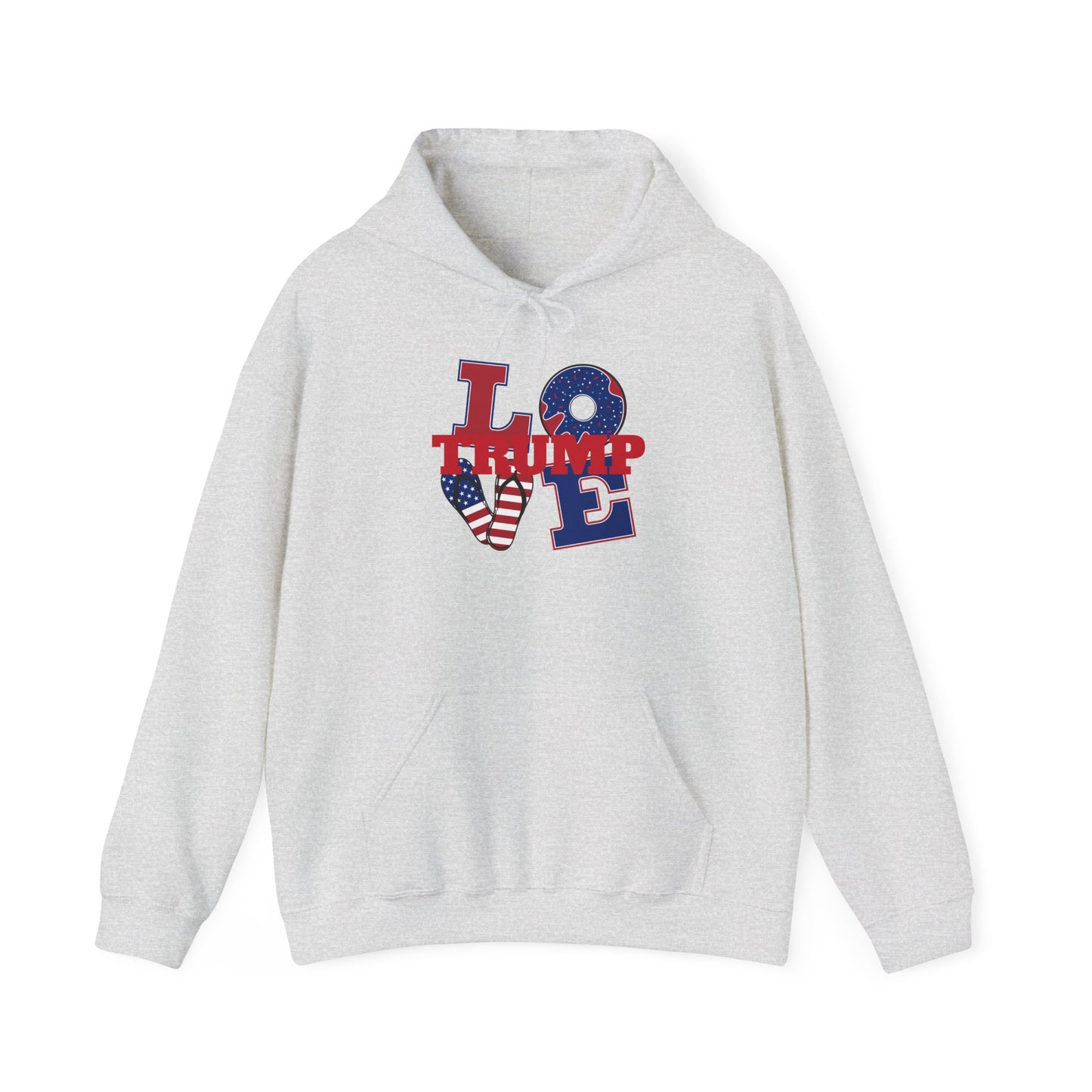 Front and back Love Trump logo on back