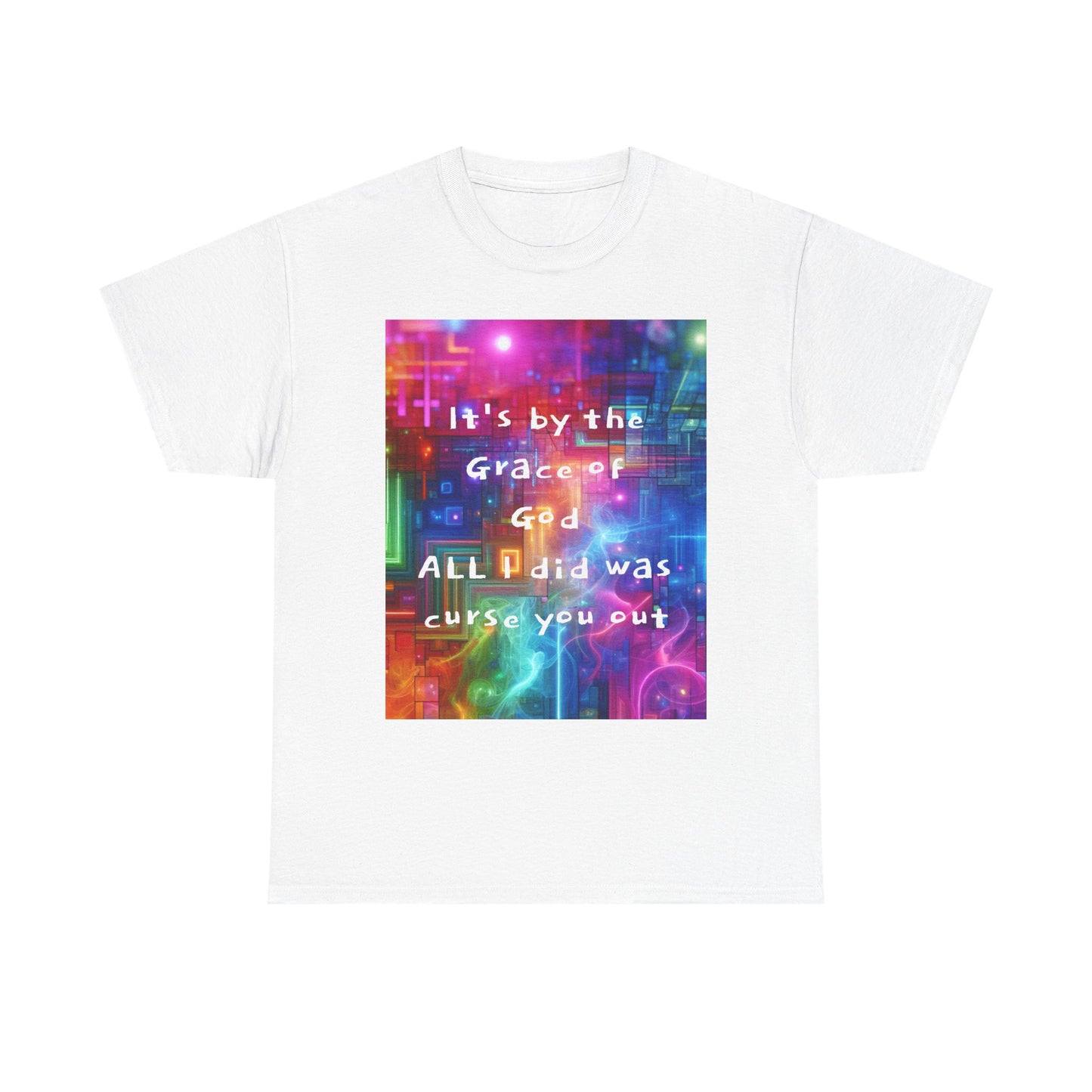 Colorful Grace Tee - Inspirational Unisex Heavy Cotton T-Shirt, Motivational Gift, Everyday Wear, Faith-Based Apparel, Unique Design