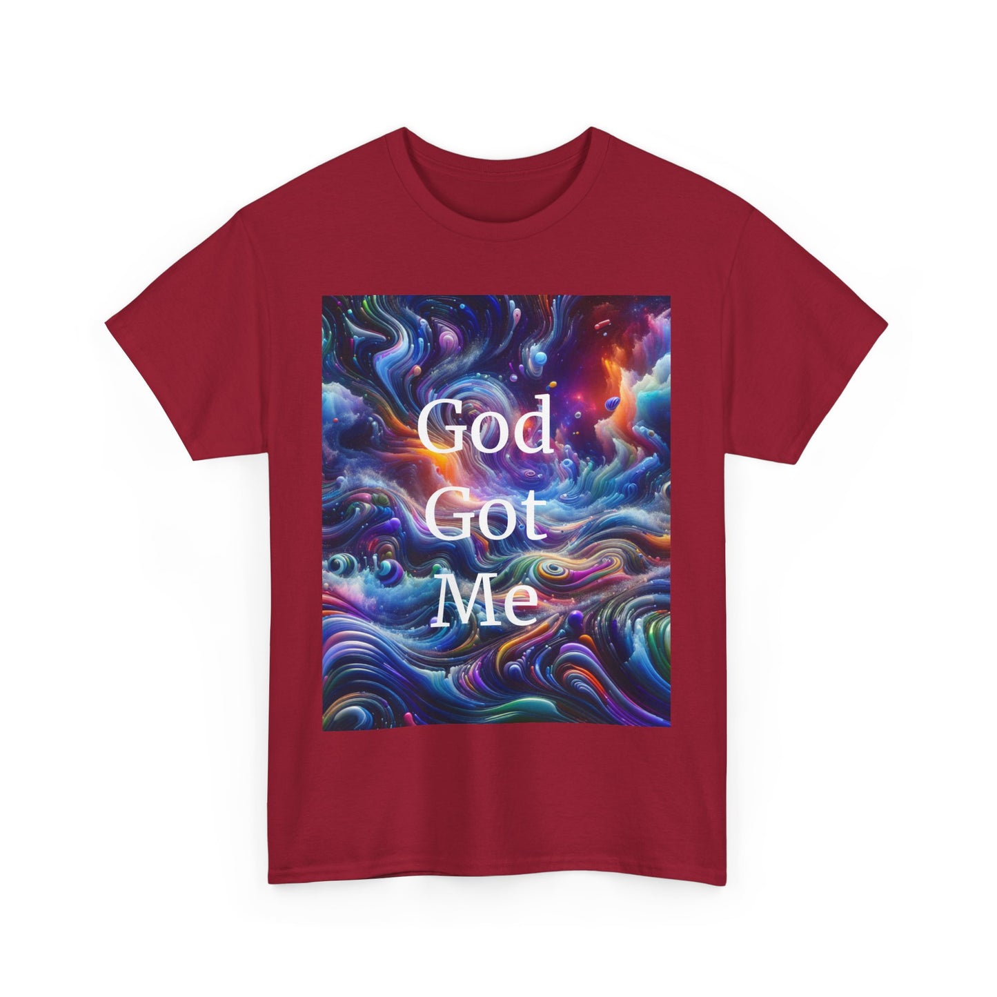 Inspirational Unisex Heavy Cotton Tee - 'God Got Me' Design