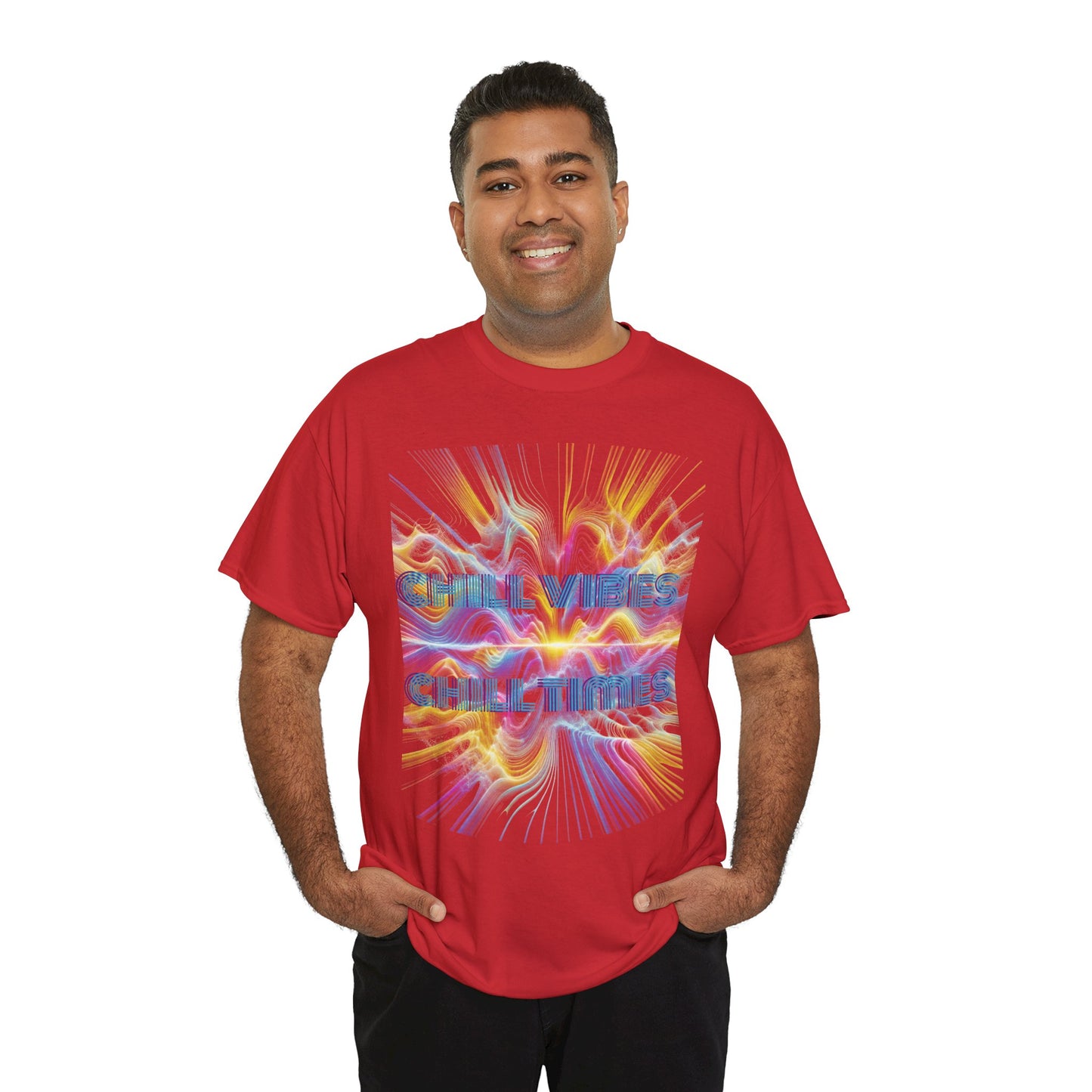 Chill Vibes Unisex Heavy Cotton Tee, Comfortable Casual T-Shirt, Streetwear Style, Perfect Gift for Friends, Summer Vibes Tee