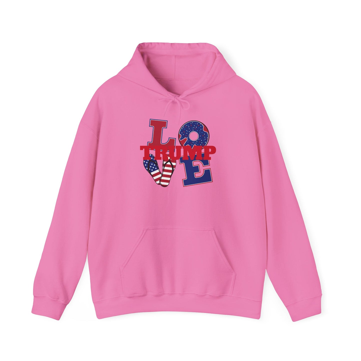 Front and back Love Trump logo on back