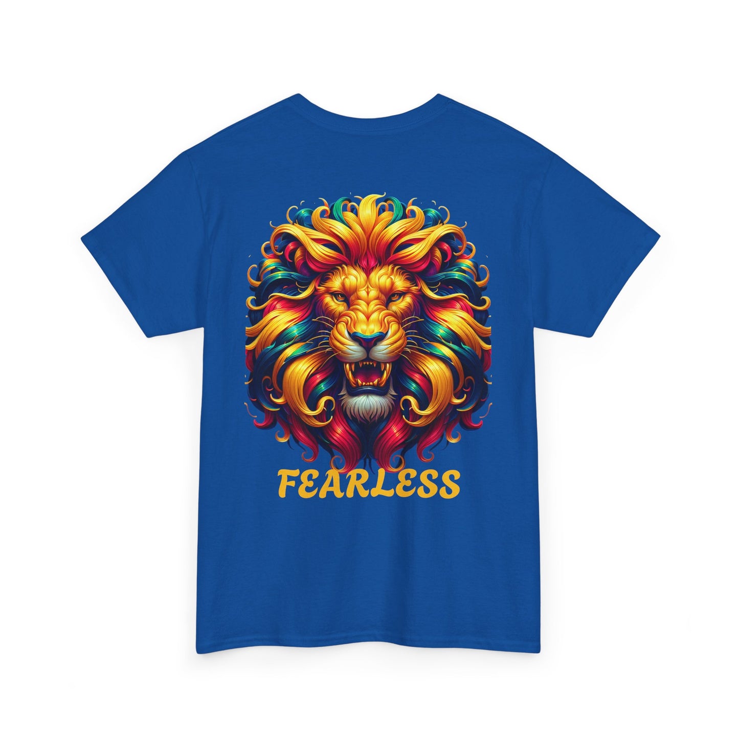 Fearless Unisex Heavy Cotton Tee - NEVA' SCARED Lion Design