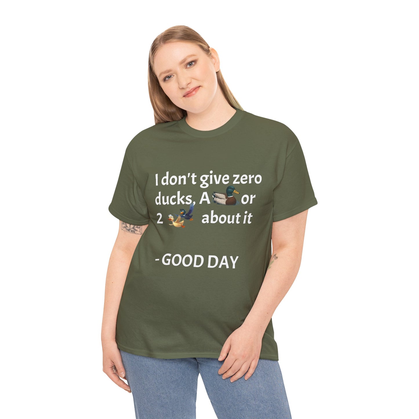 Playful Graphic Tee zero ducks given - Quirky Humor Shirt for Good Vibes, Fun Gift for Friends, Casual Outfit, Birthday Present, Everyday Wear
