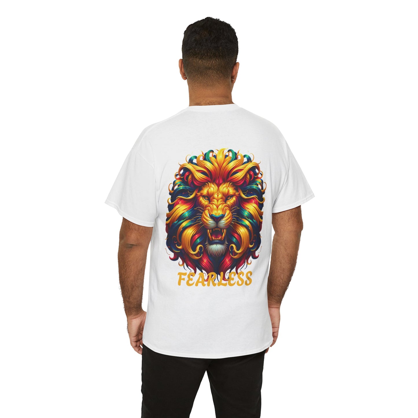 "FEARLESS front and back " - Unisex Heavy Cotton Shirt