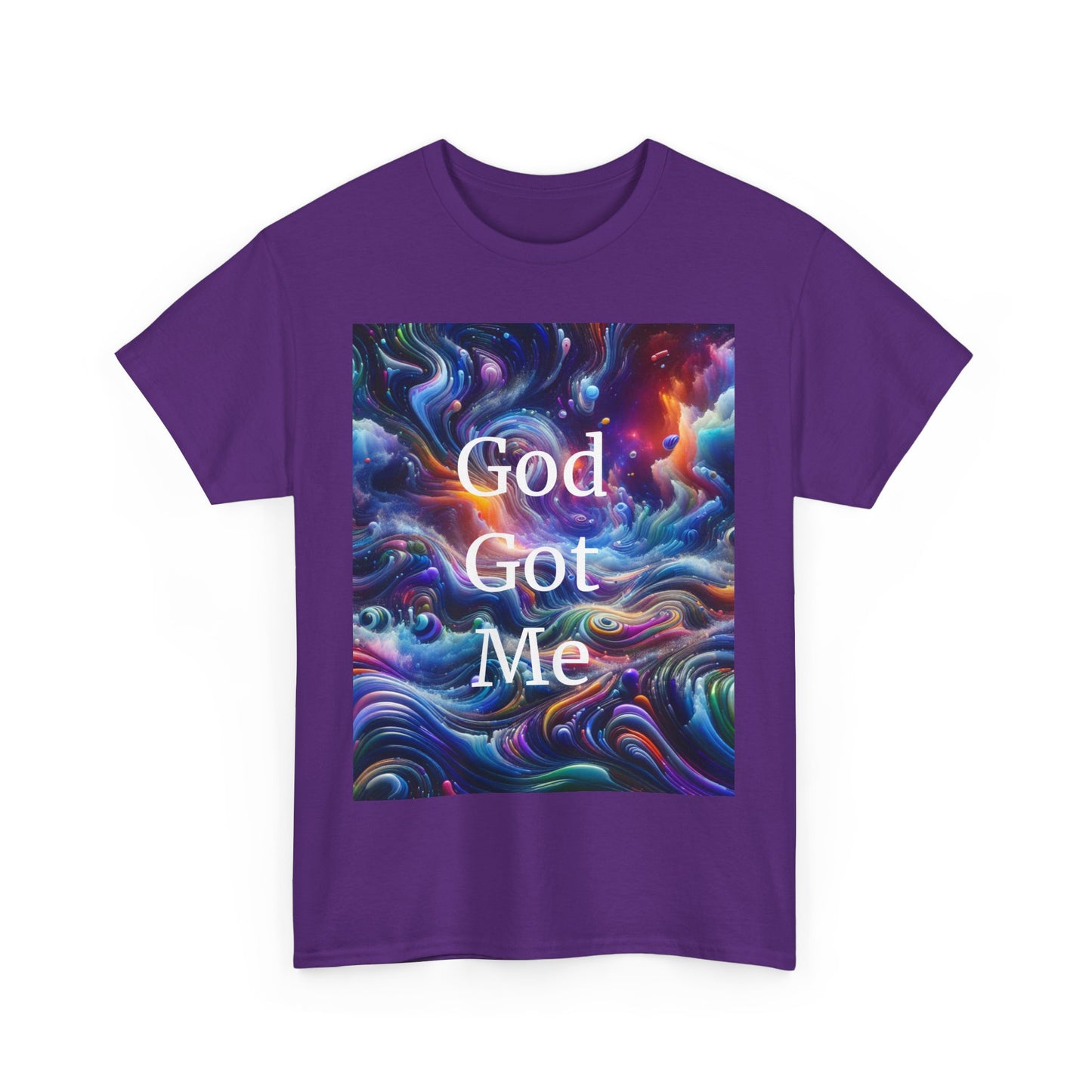 Inspirational Unisex Heavy Cotton Tee - 'God Got Me' Design