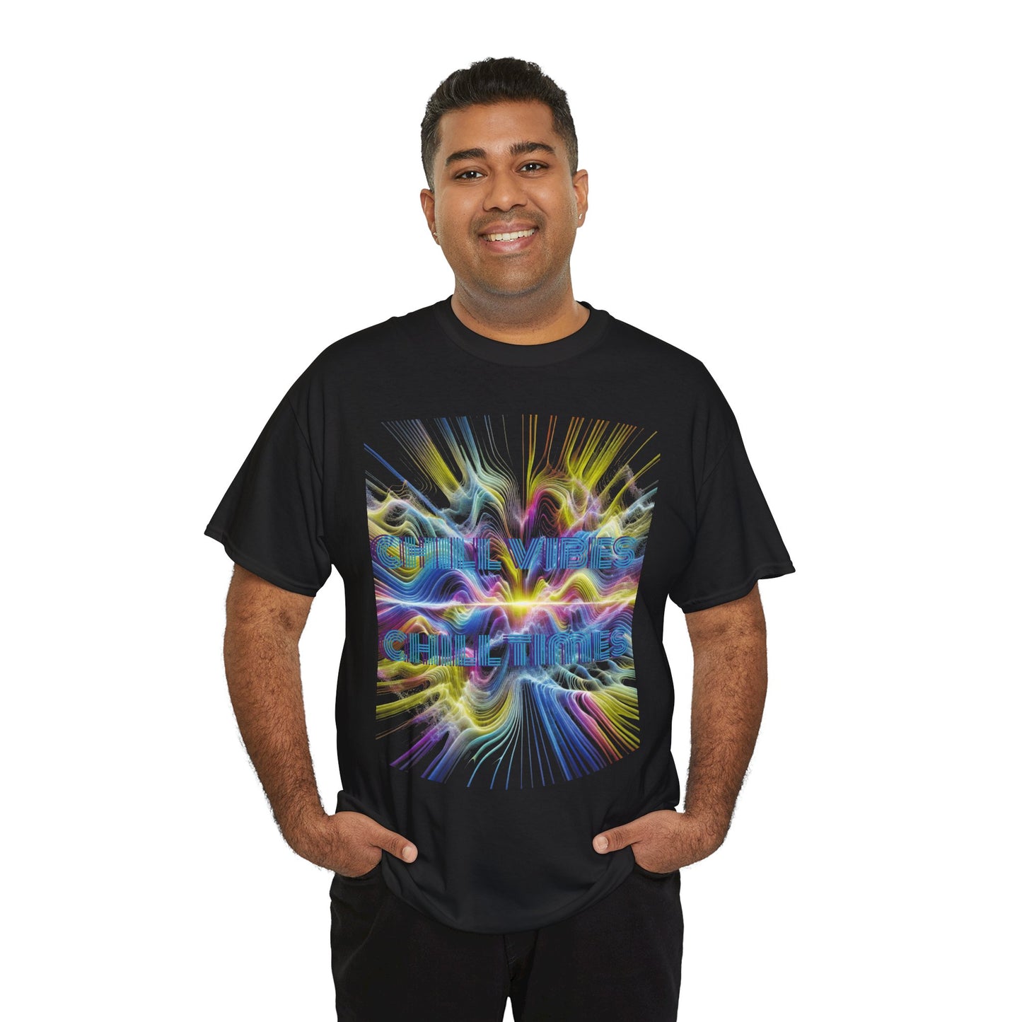 Chill Vibes Unisex Heavy Cotton Tee, Comfortable Casual T-Shirt, Streetwear Style, Perfect Gift for Friends, Summer Vibes Tee