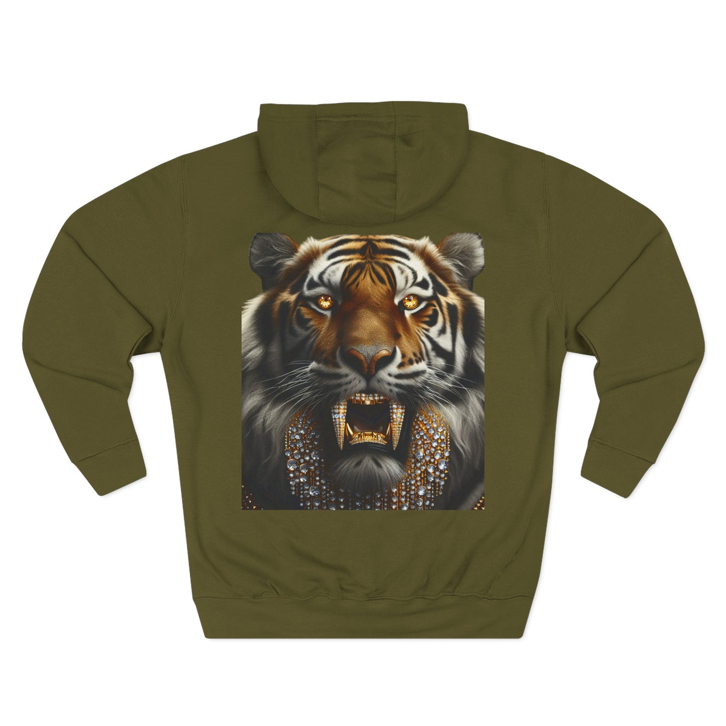 Big Cat Energy Hoodie - Three-Panel Fleece with Tiger Design, Animal Lover Gift, Cozy Sweatshirt, Unisex Fashion