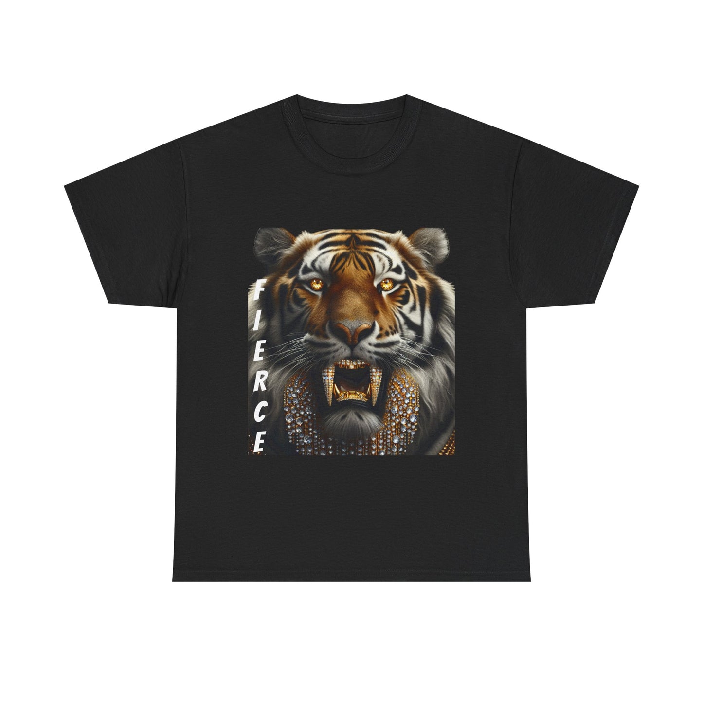 Fierce Tiger Graphic Tee - Unisex Heavy Cotton T-Shirt