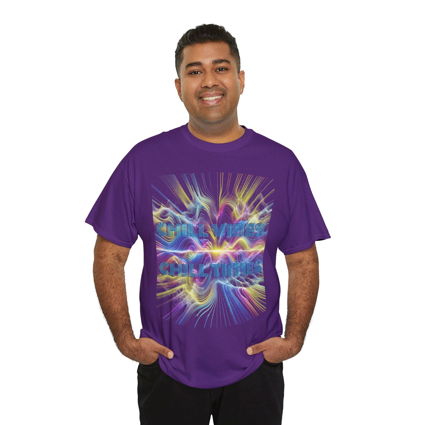 Chill Vibes Unisex Heavy Cotton Tee, Comfortable Casual T-Shirt, Streetwear Style, Perfect Gift for Friends, Summer Vibes Tee