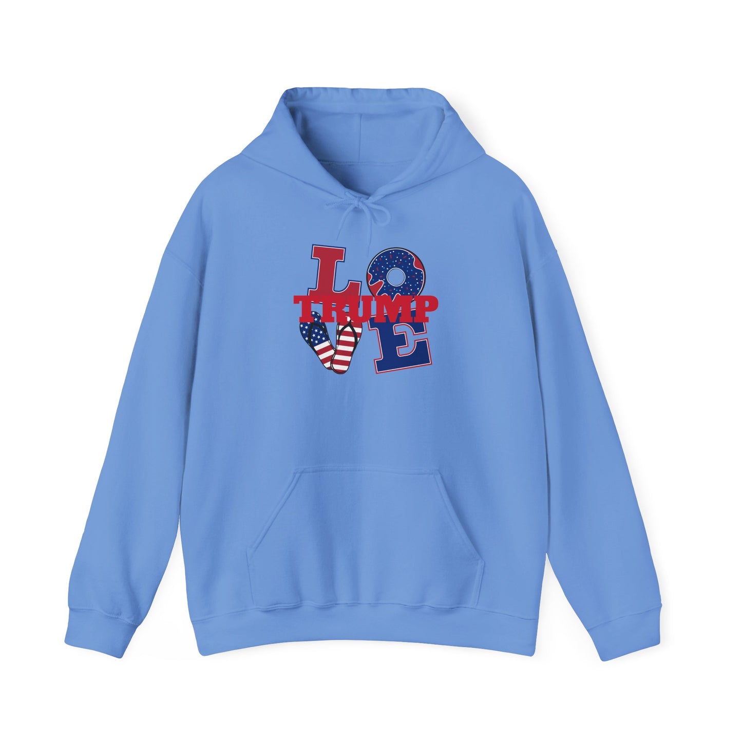 Front and back Love Trump logo on back
