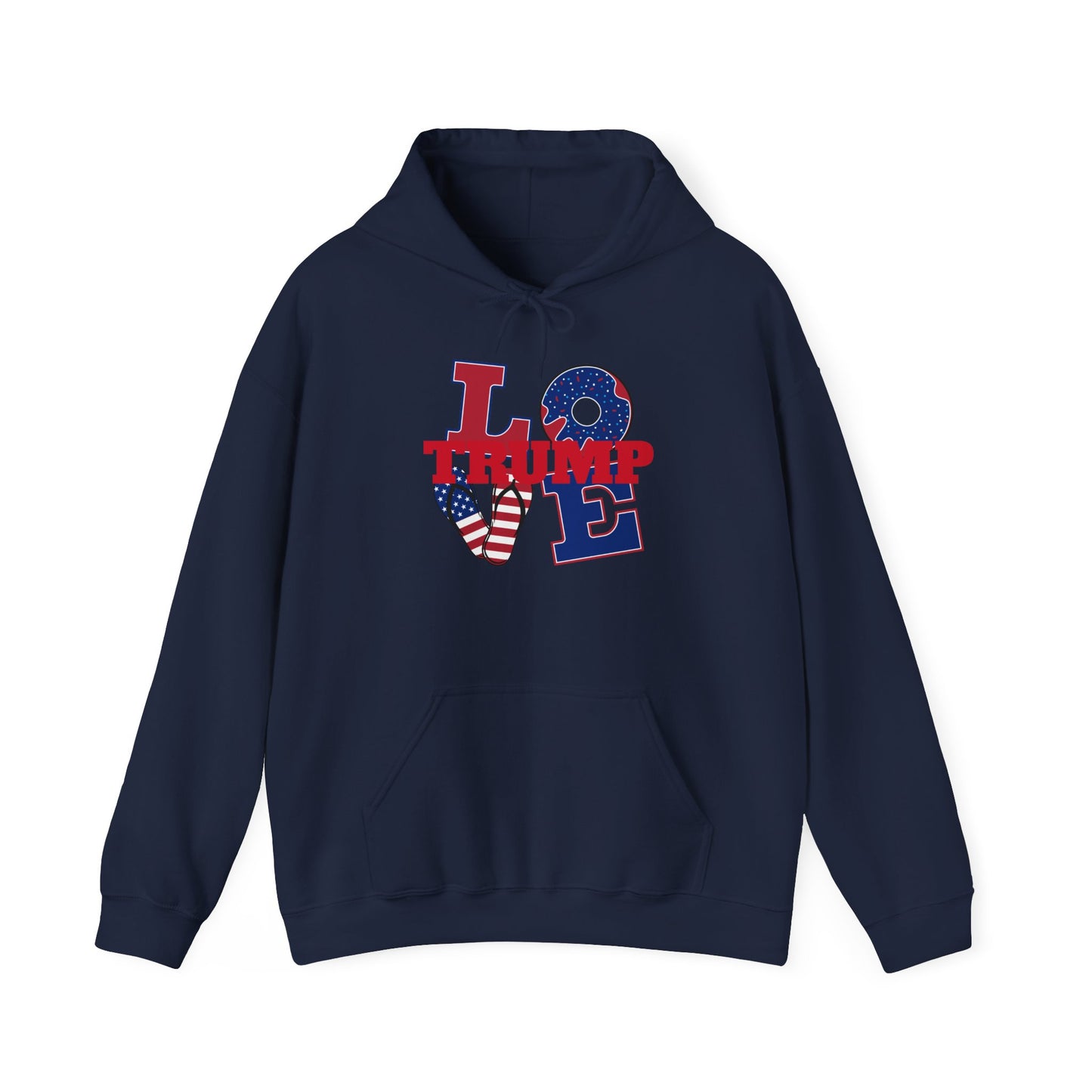 Front and back Love Trump logo on back