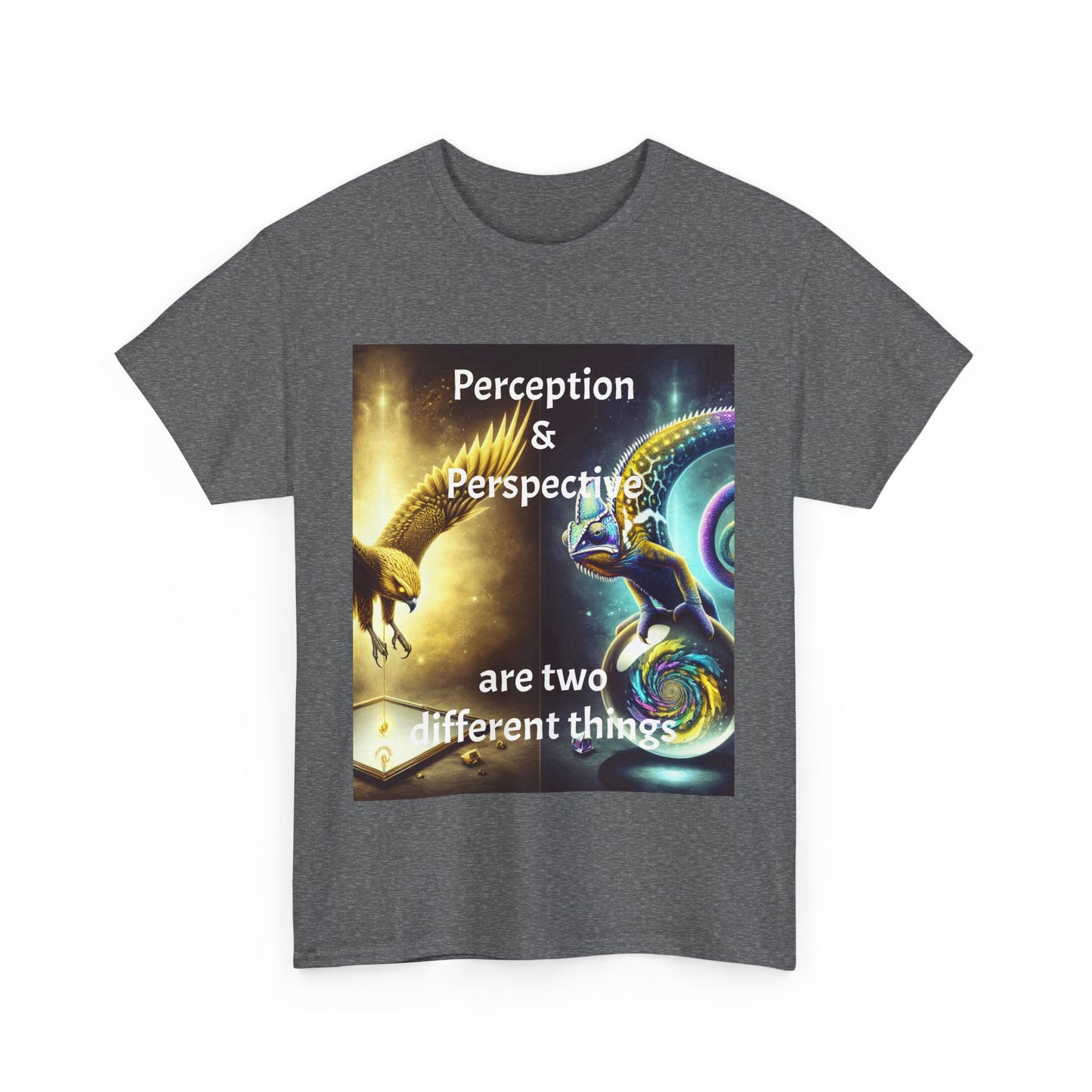 Unisex Heavy Cotton Tee - 'Perception & Perspective' Inspirational Shirt