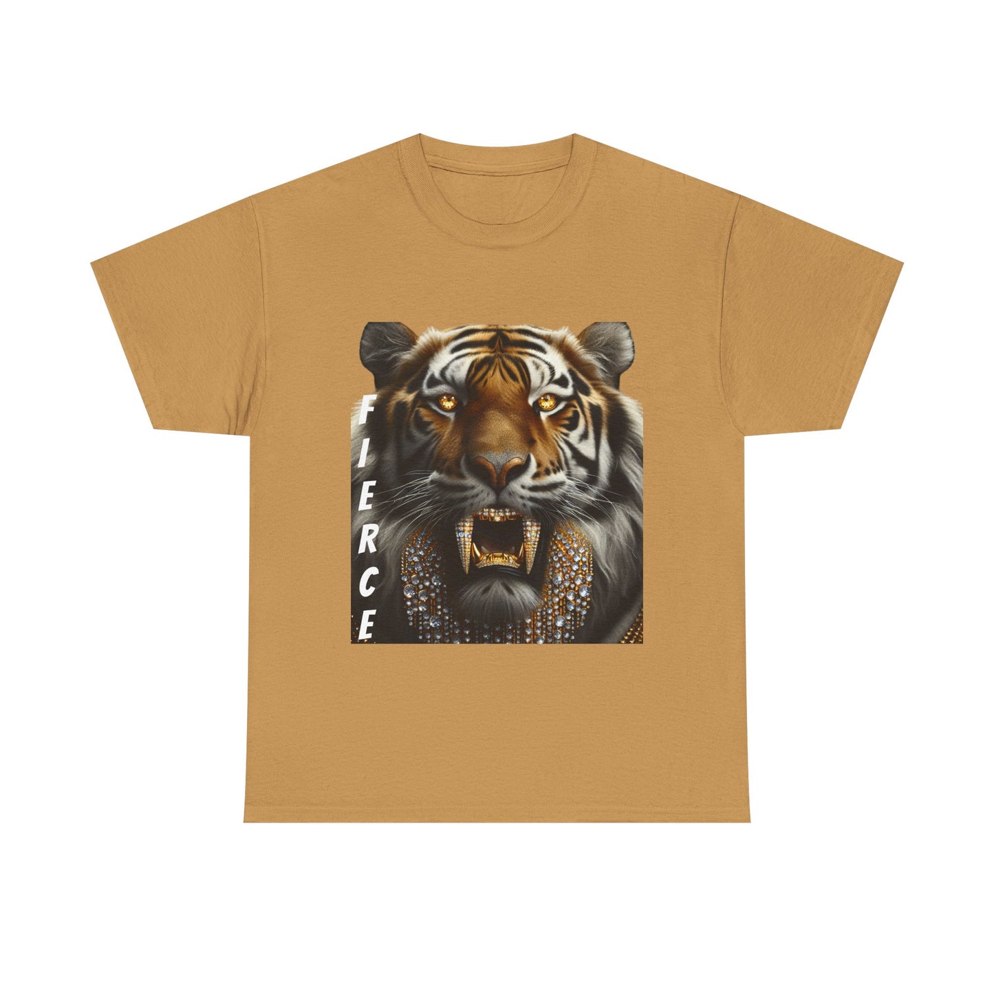 Fierce Tiger Graphic Tee - Unisex Heavy Cotton T-Shirt