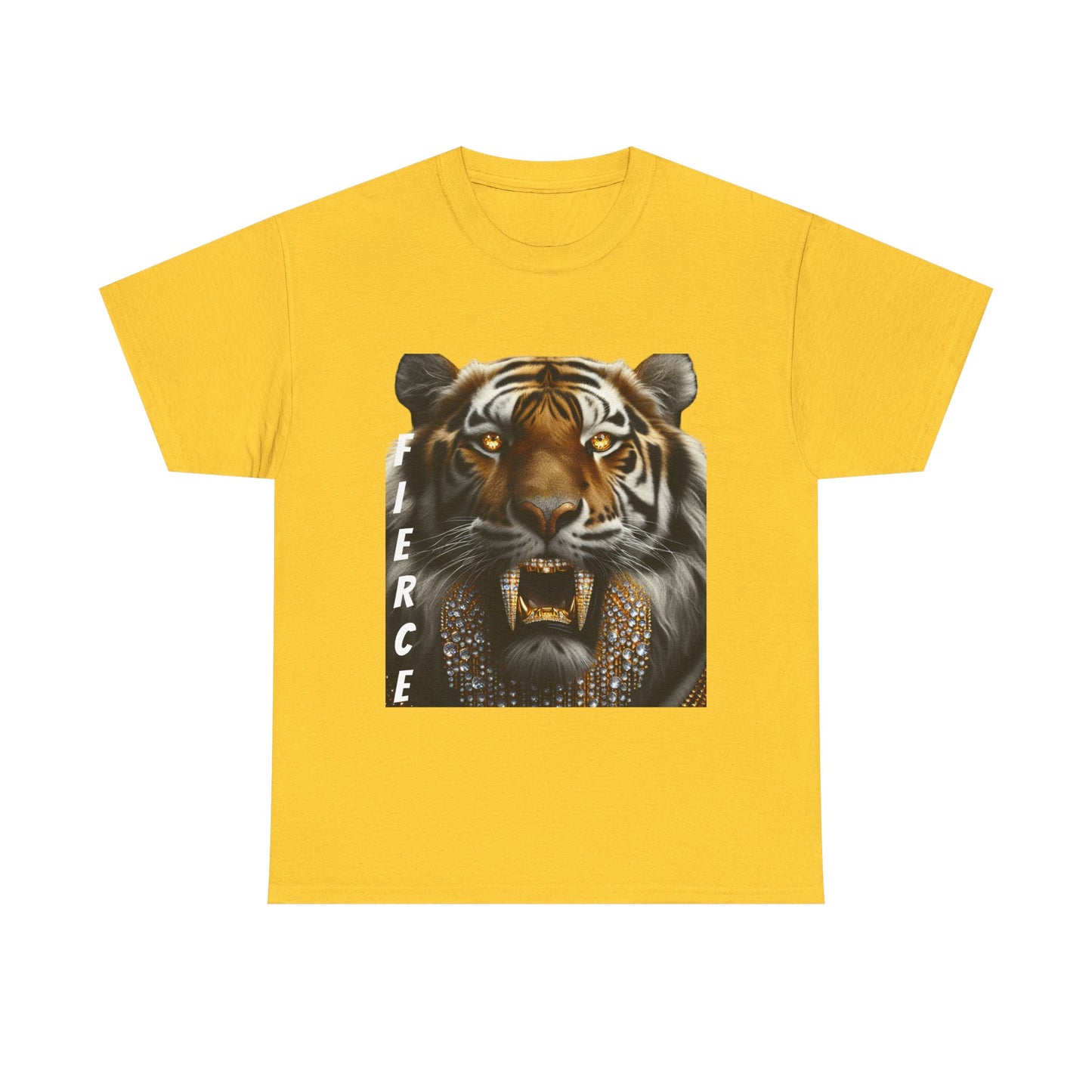 Fierce Tiger Graphic Tee - Unisex Heavy Cotton T-Shirt
