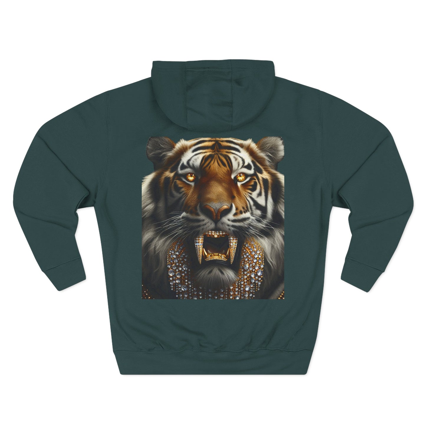 Big Cat Energy Hoodie - Three-Panel Fleece with Tiger Design, Animal Lover Gift, Cozy Sweatshirt, Unisex Fashion