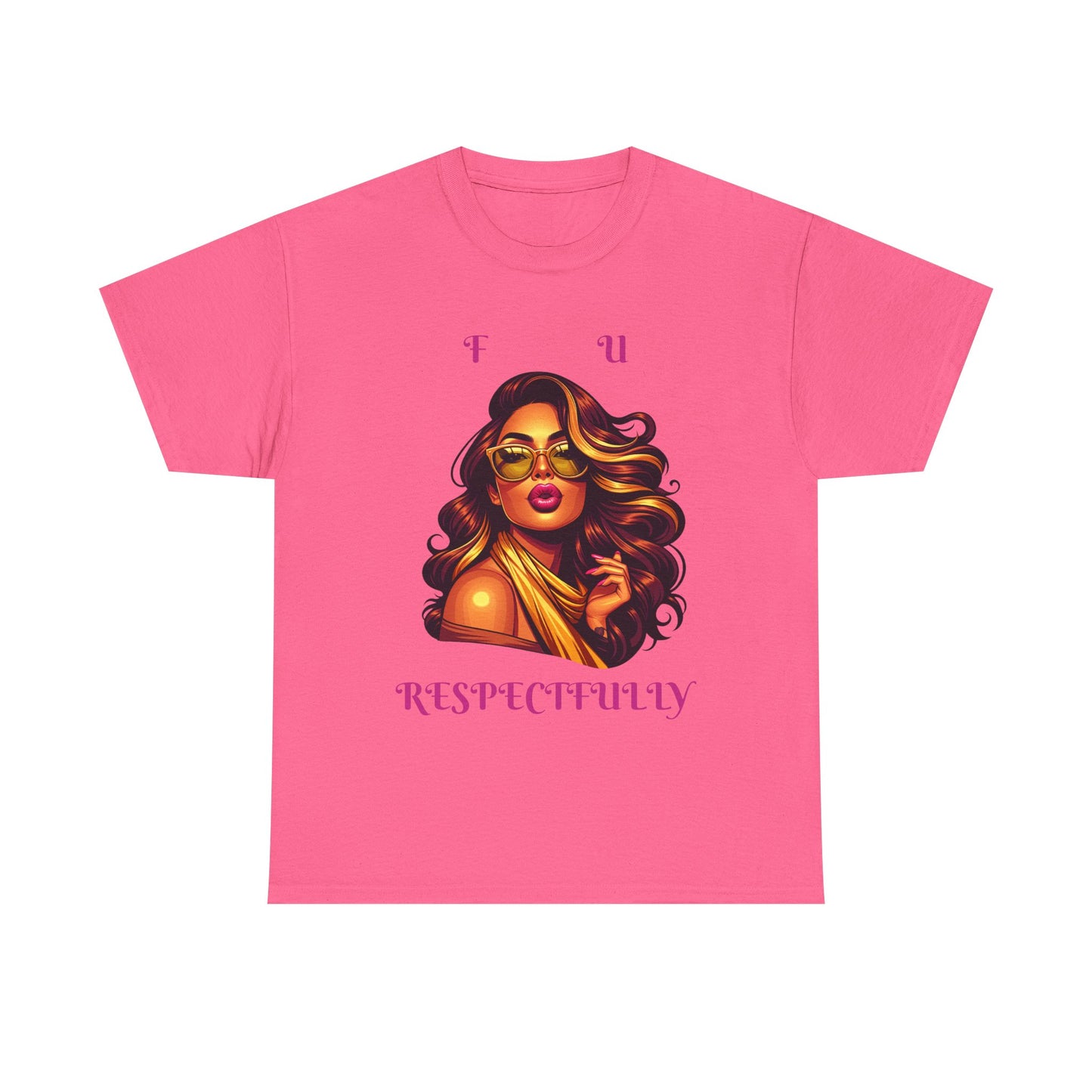 Bold Statement Tee: "F U Respectfully" Unisex Heavy Cotton Shirt, Casual Style, Gift for Him/Her, Unique Graphic Tee, Empowerment T-Shirt