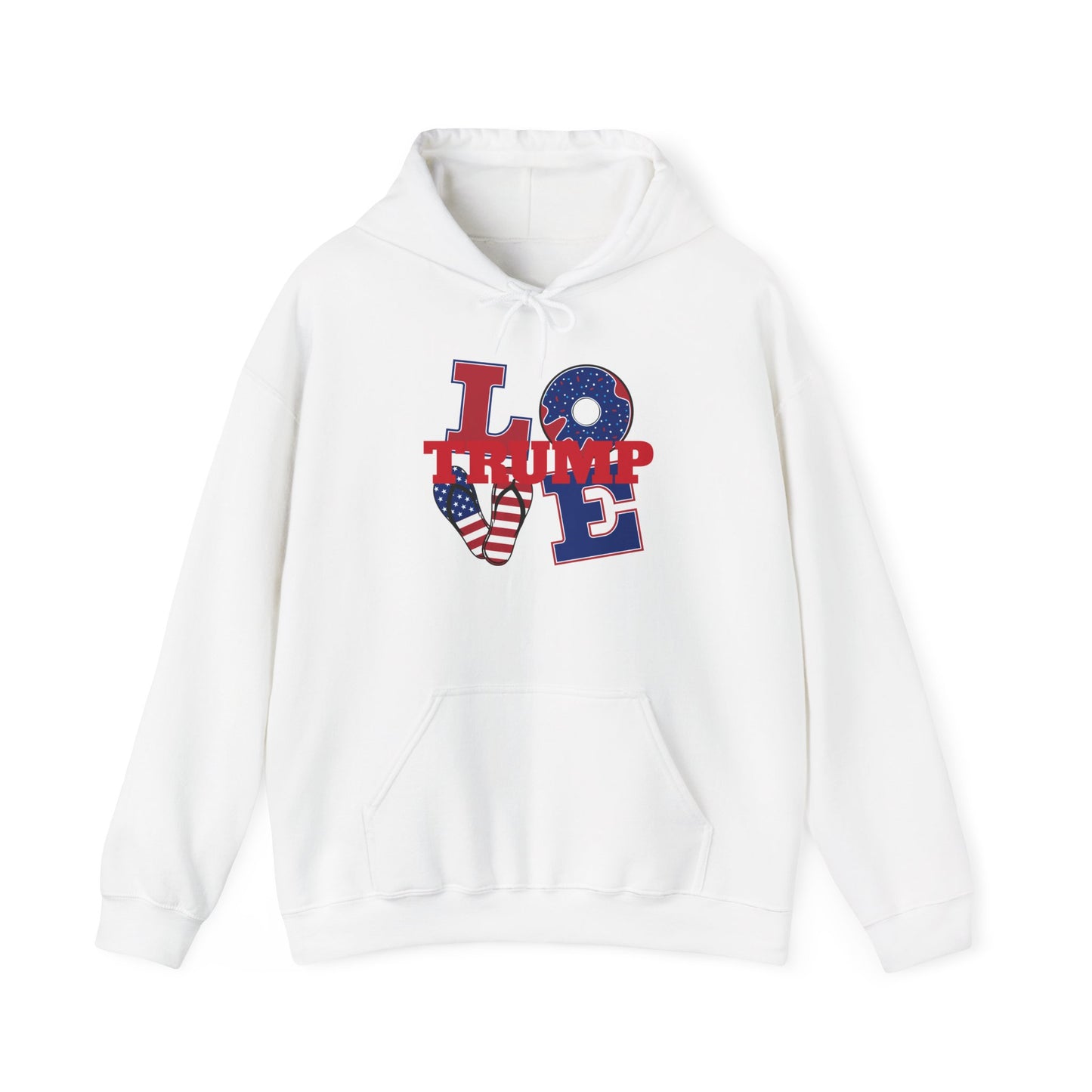 Front and back Love Trump logo on back