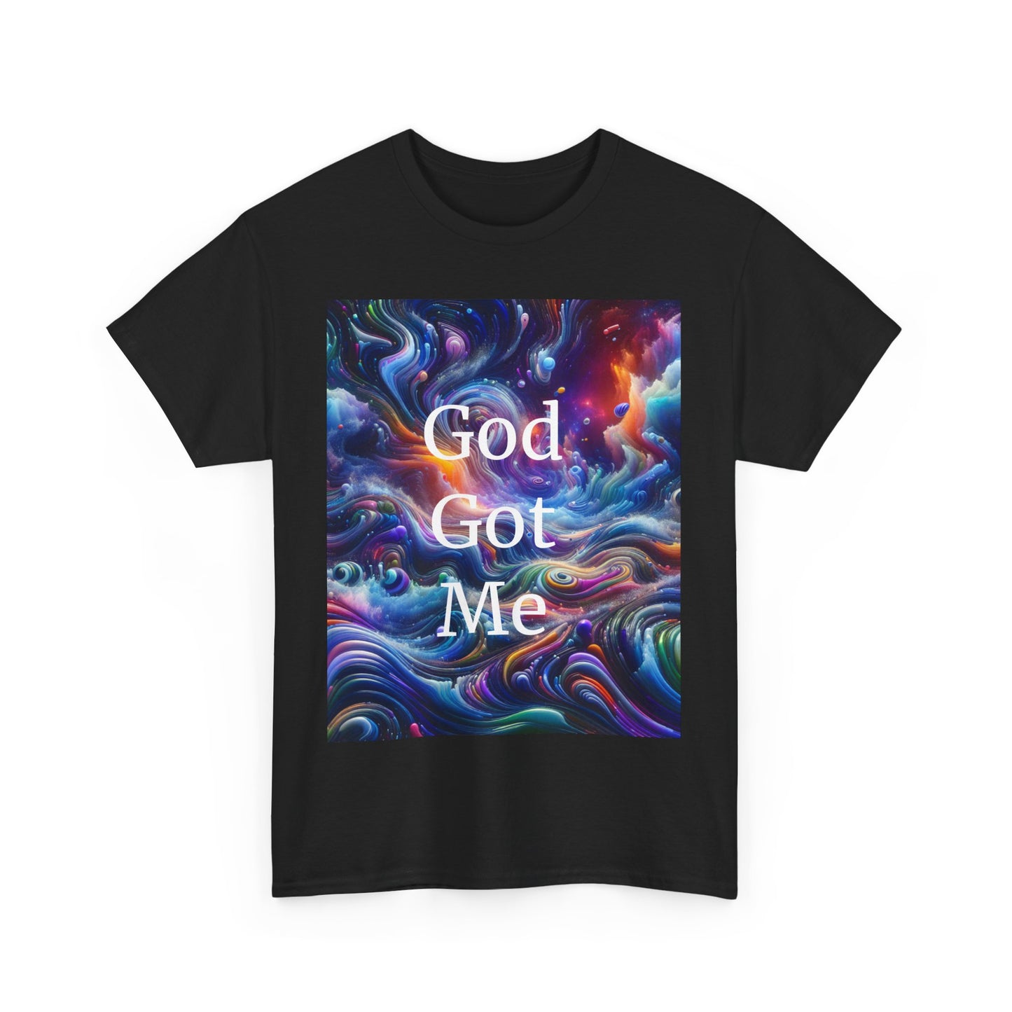 Inspirational Unisex Heavy Cotton Tee - 'God Got Me' Design