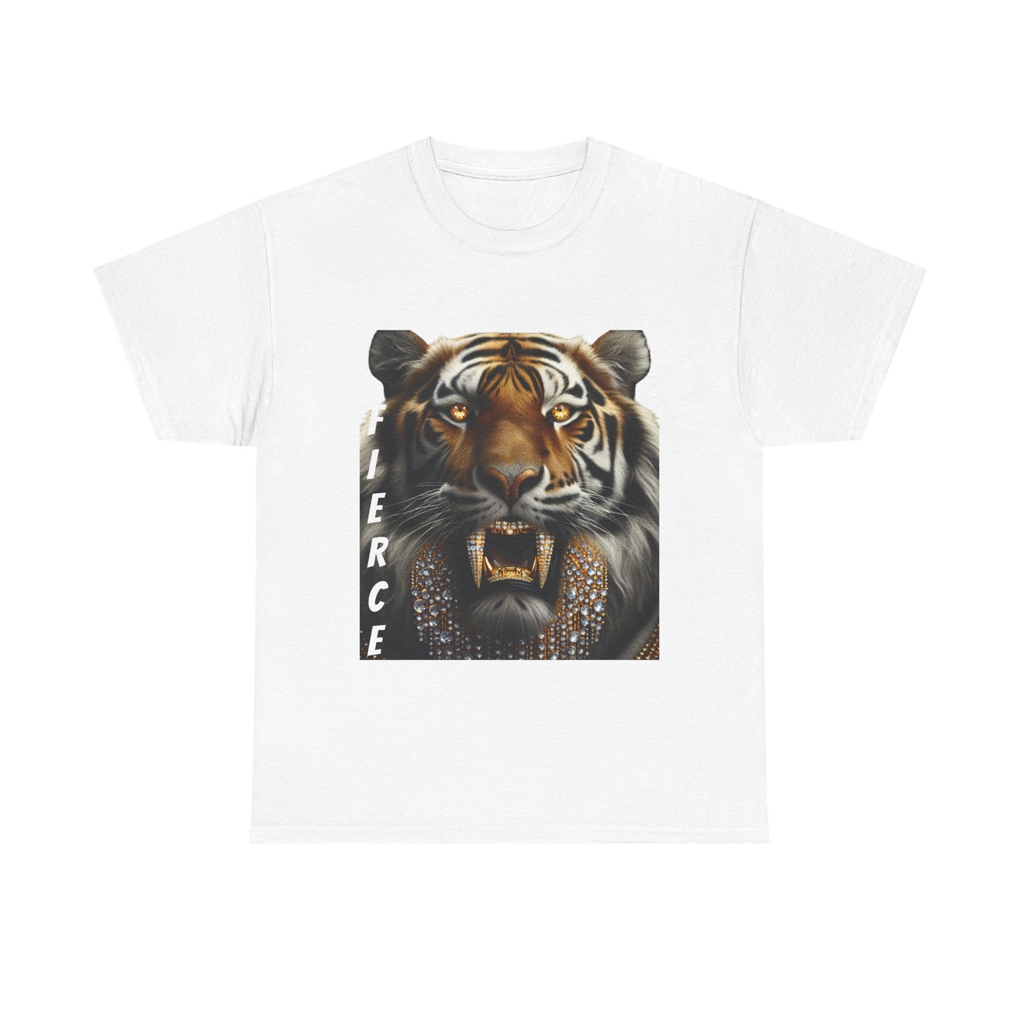 Fierce Tiger Graphic Tee - Unisex Heavy Cotton T-Shirt