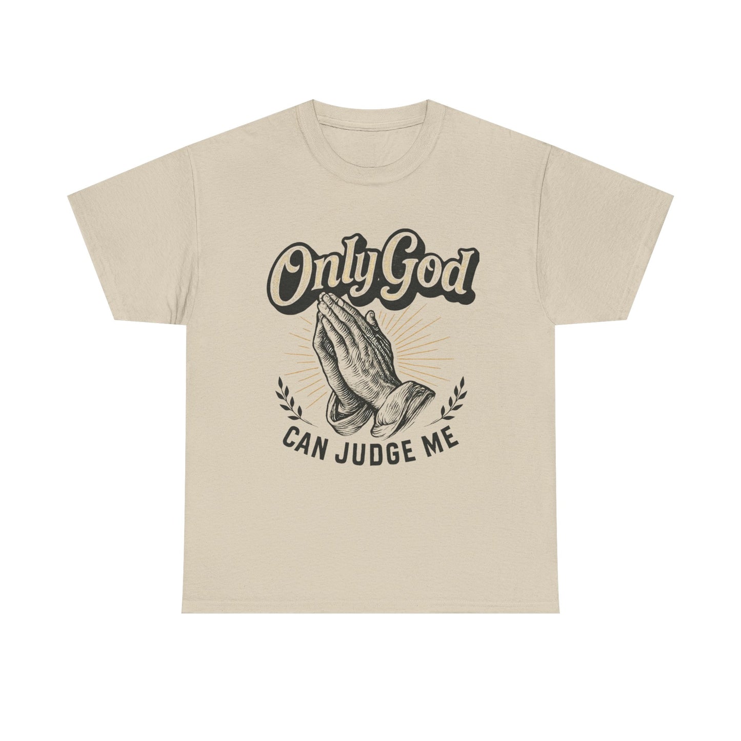 Only God can Judge me Unisex Heavy Cotton Tee, Christian Shirt, Faith-Based Apparel, Gift for Believers, Casual T-Shirt, Spiritual Wear